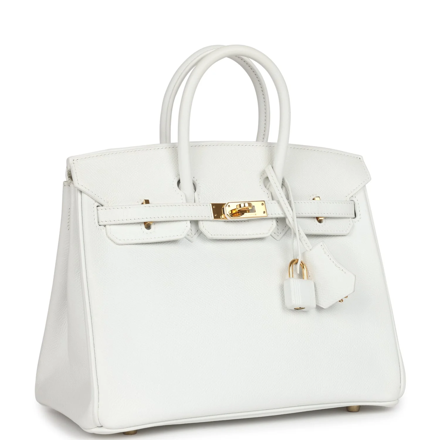 Replicate Hermes Birkin 25 White Epsom Gold Hardware(1:1 replica)