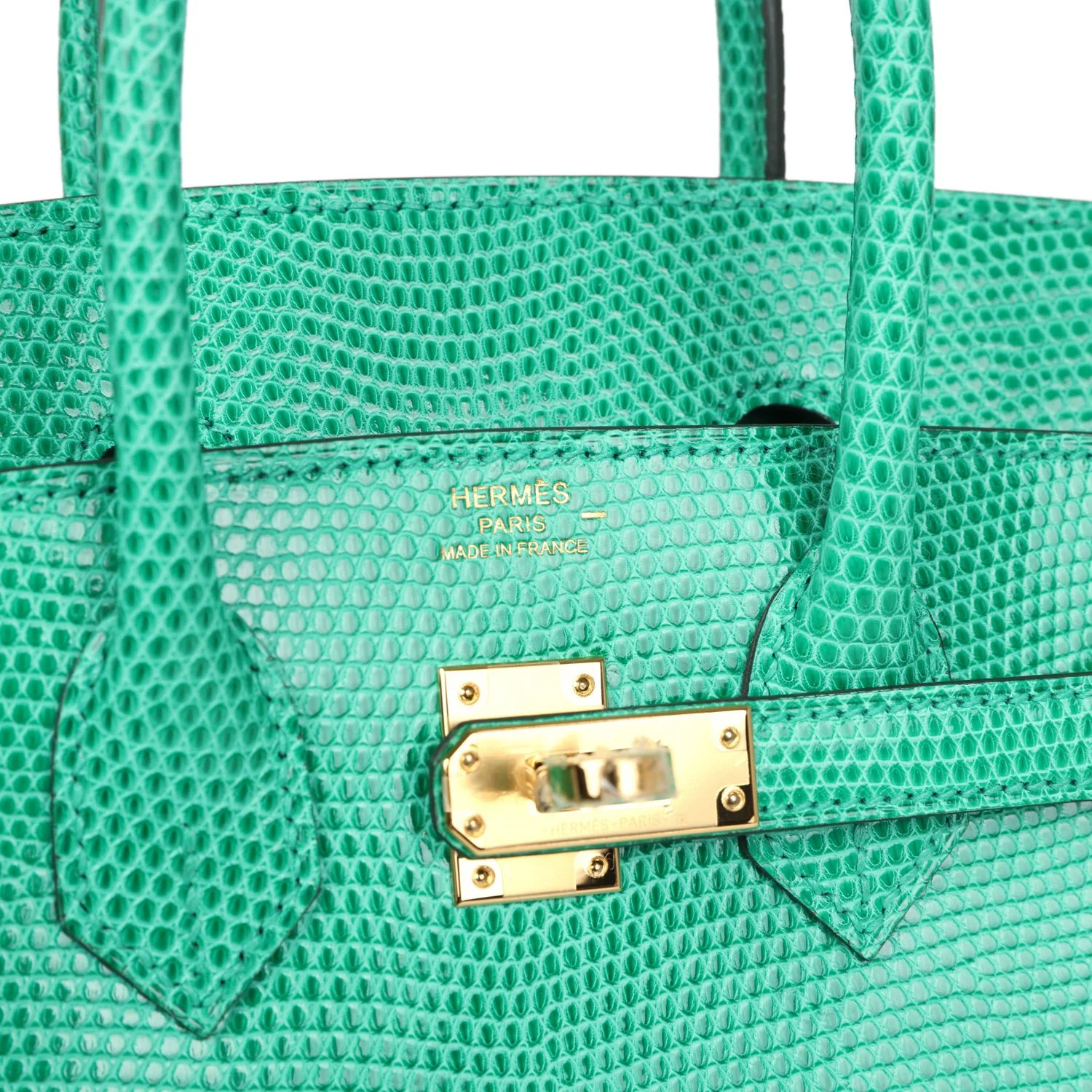 Replicate Hermes Birkin 25 Menthe Varanus Niloticus Lizard Gold Hardware(1:1 replica)