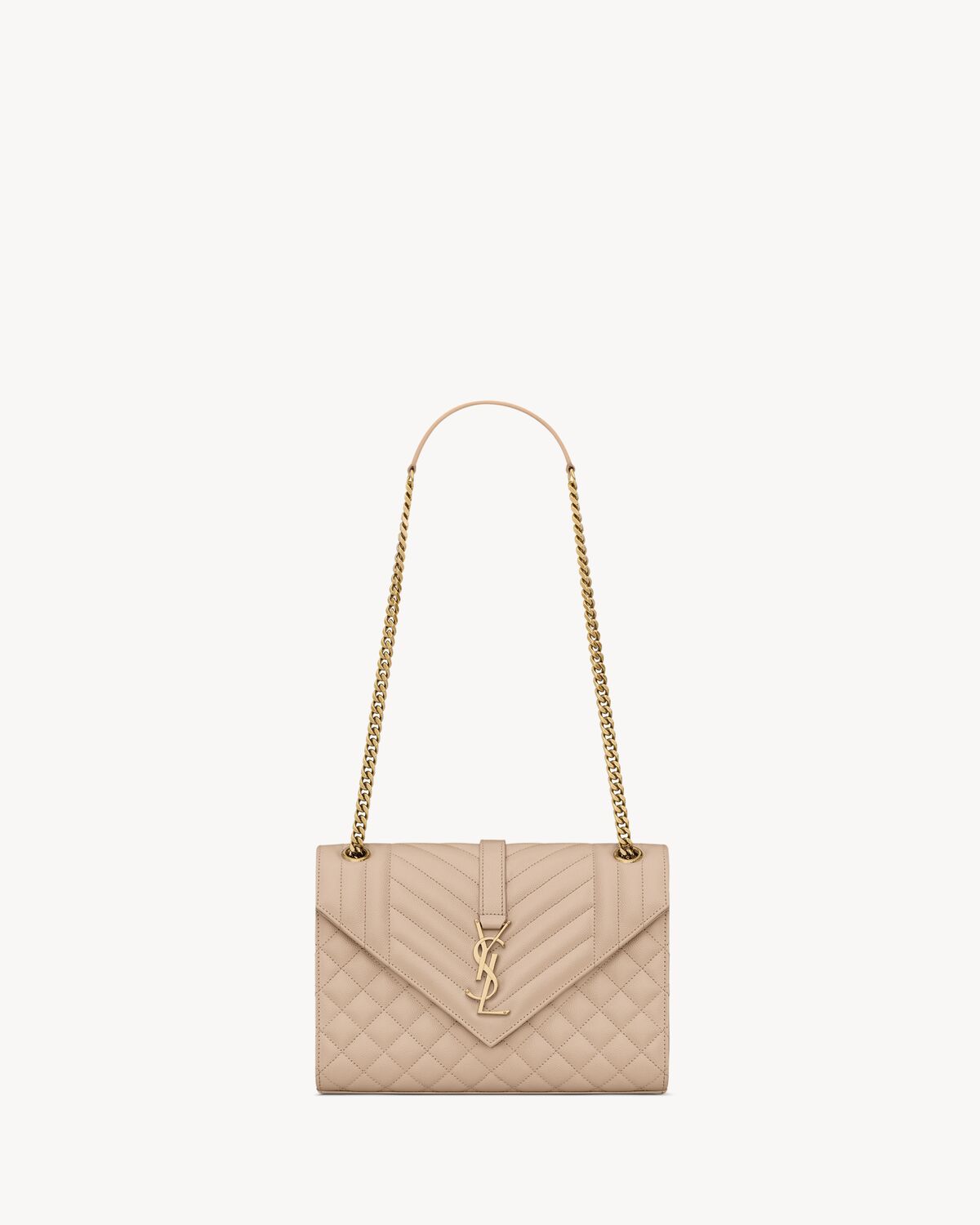 Replicate YSL Envelope Medium in Quilted Grain De Poudre Embossed Leather(1:1 replica)