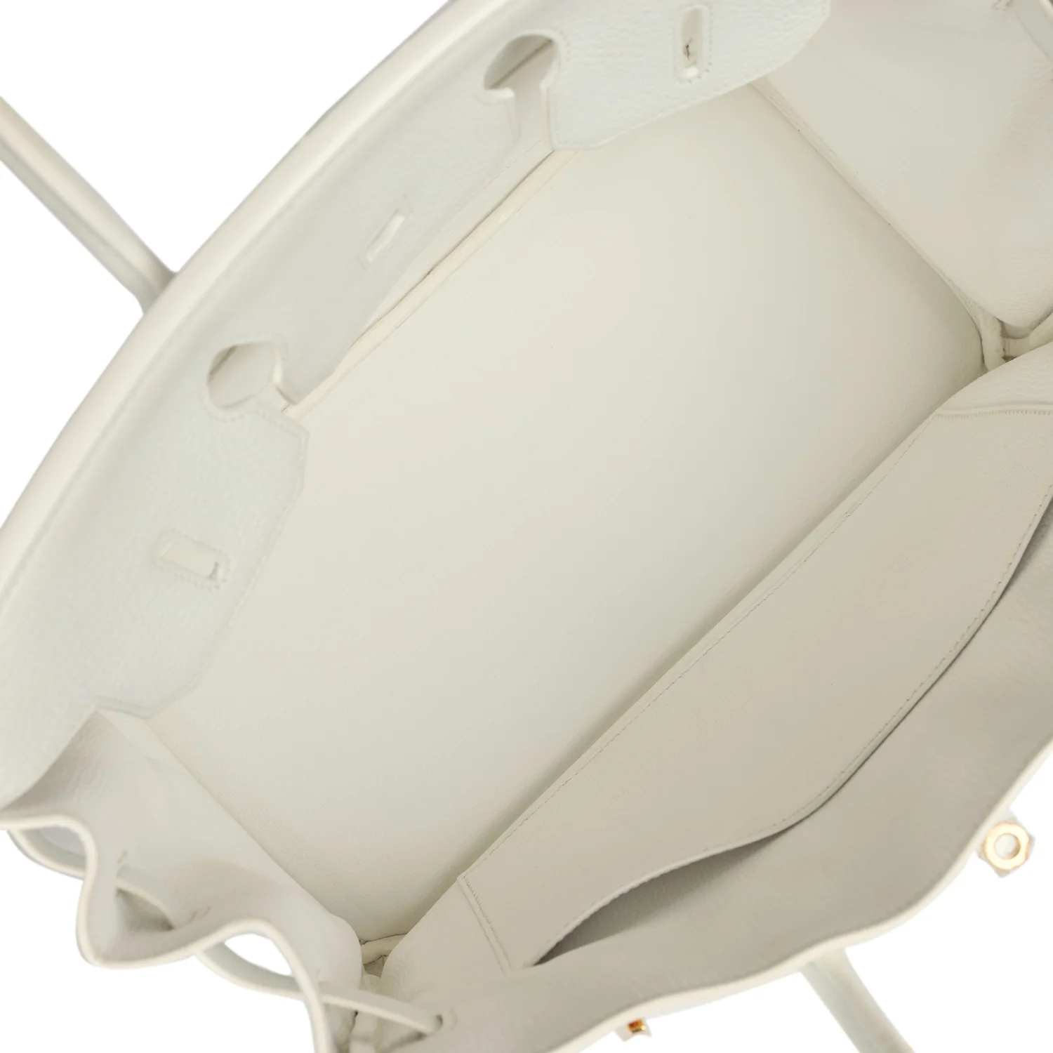 Replicate Hermes Birkin 35 White Clemence Gold Hardware(1:1 replica)