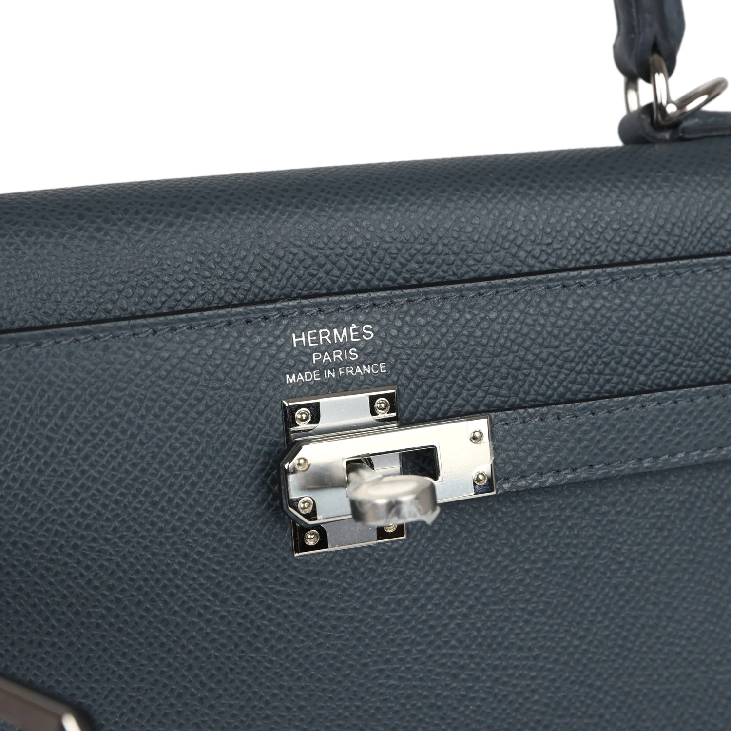 Replicate Hermes Kelly Sellier 25 Gris Misty Epsom Palladium Hardware(1:1 replica)