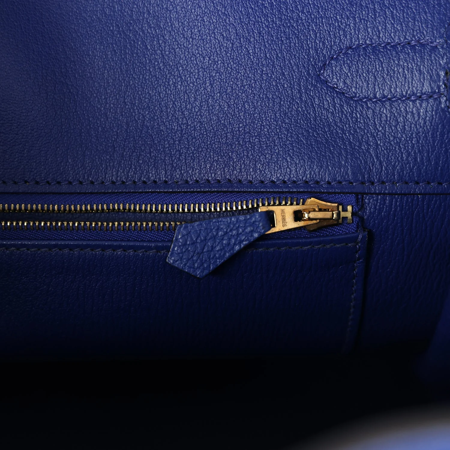 Replicate Hermes Birkin 35 Bleu Electric Togo Gold Hardware(1:1 replica)