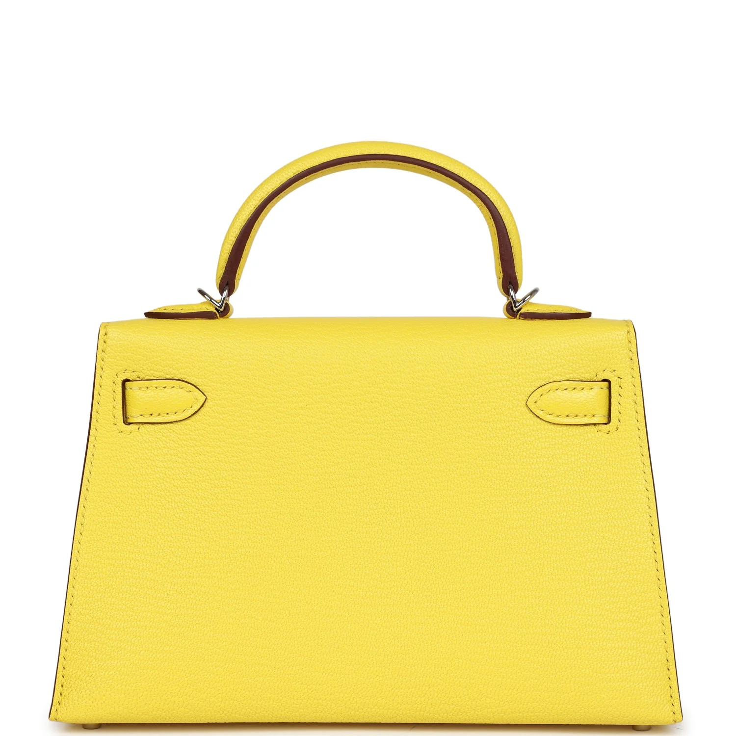 Replicate Hermes Kelly Sellier 20 Jaune Citron Chevre Palladium Hardware(1:1 replica)