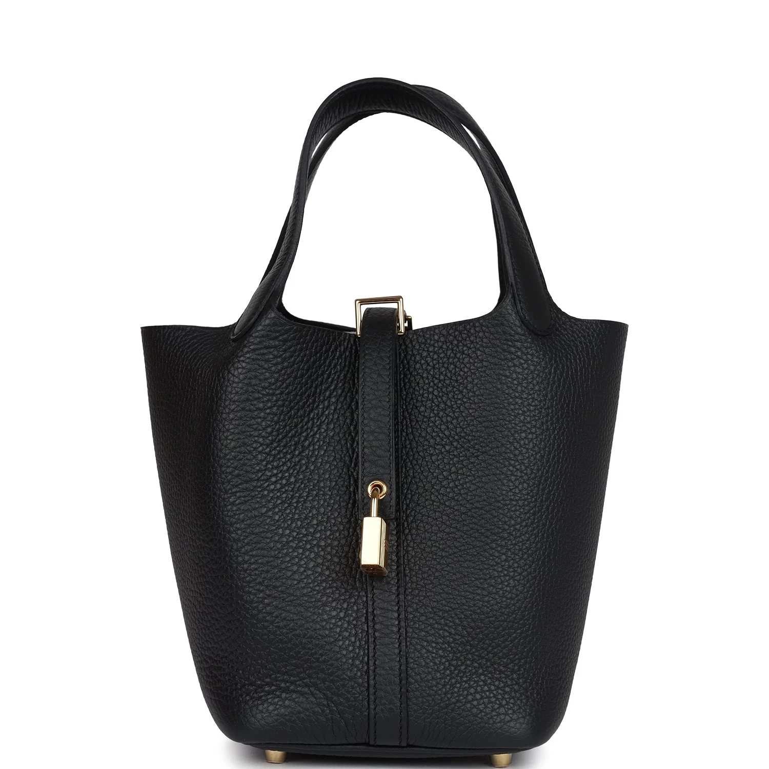 Replicate Hermes Picotin Lock 18 Black Clemence Gold Hardware(1:1 replica)