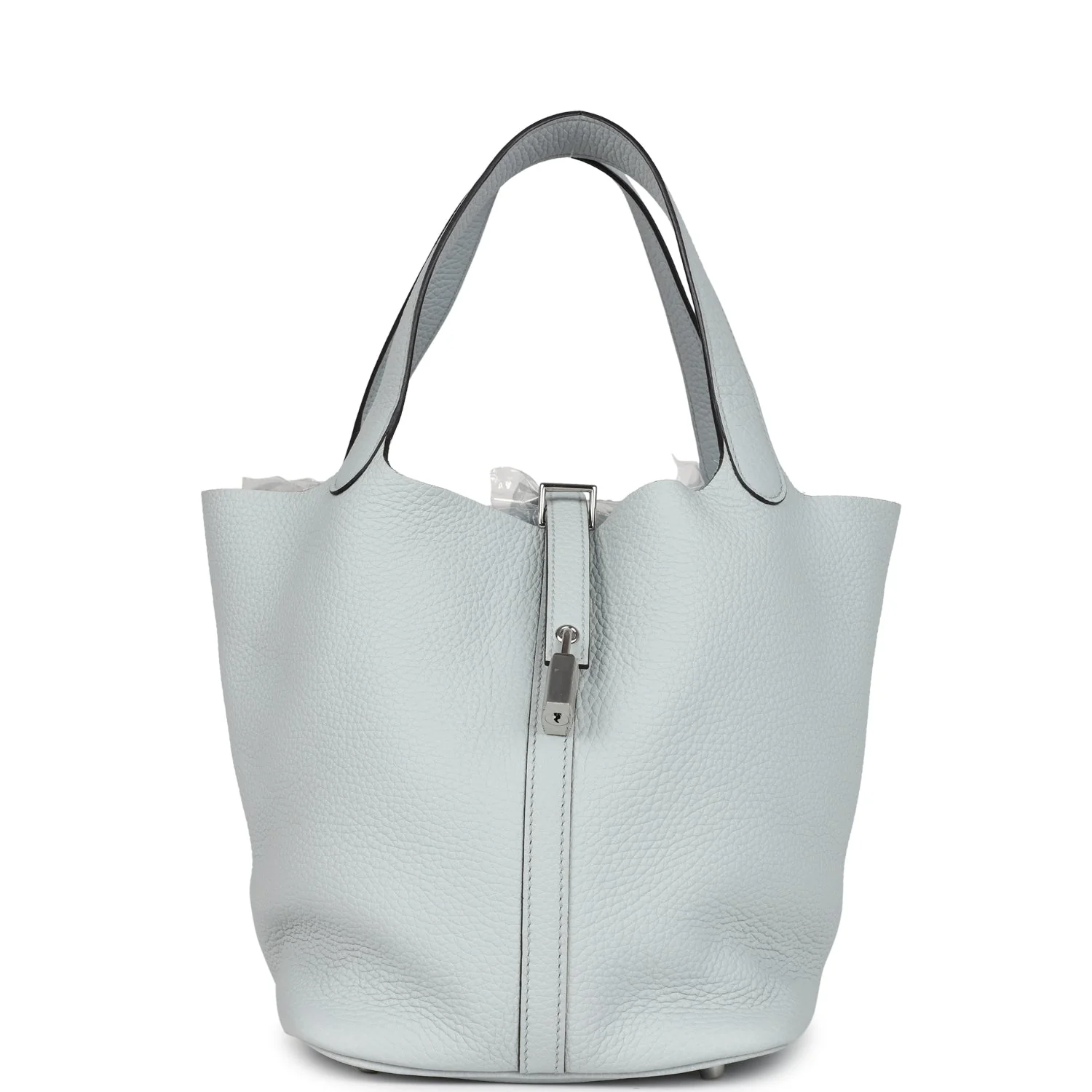 Replicate Hermes Picotin Lock 22 Bleu Pale Clemence Palladium Hardware(1:1 replica)