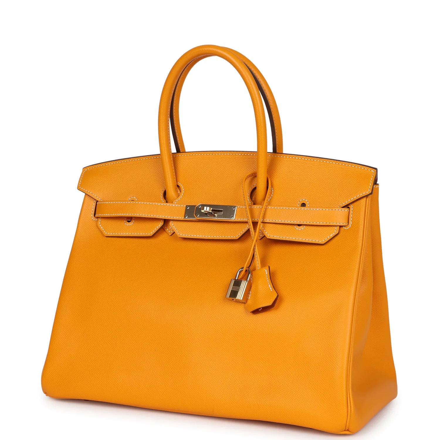 Replicate Hermes Birkin 35 Jaune D'or Candy Epsom Permabrass Hardware(1:1 replica)