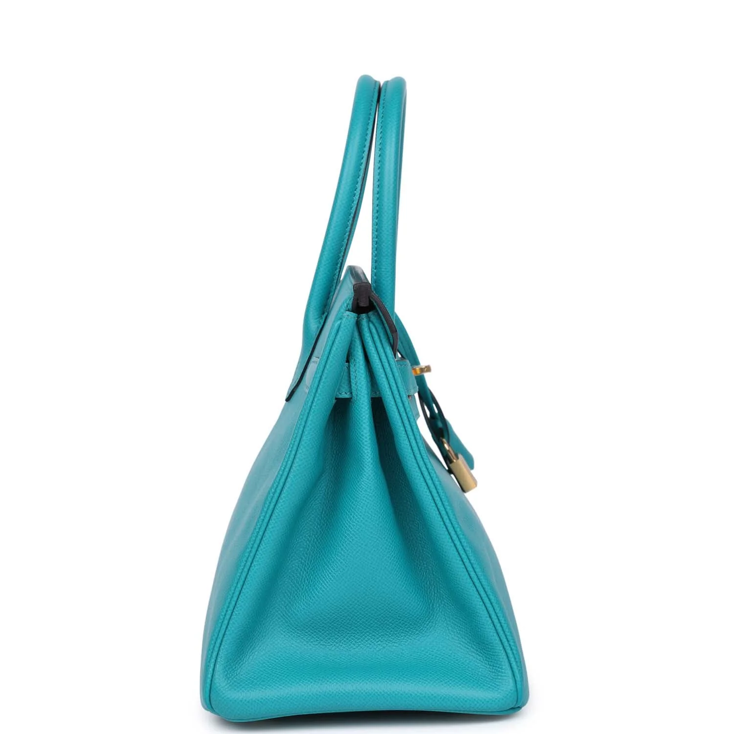 Replicate Hermes Birkin 30 Bleu Paon Epsom Gold Hardware(1:1 replica)