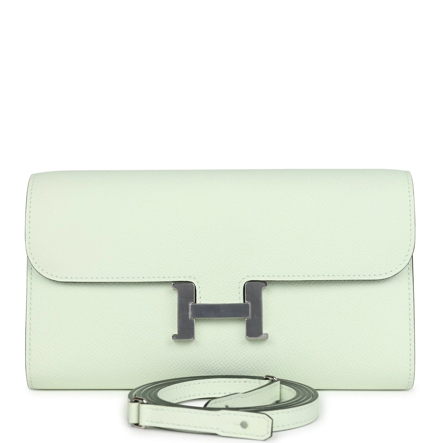 Replicate Hermes Constance Wallet To Go Vert Fizz Epsom Palladium Hardware(1:1 replica)