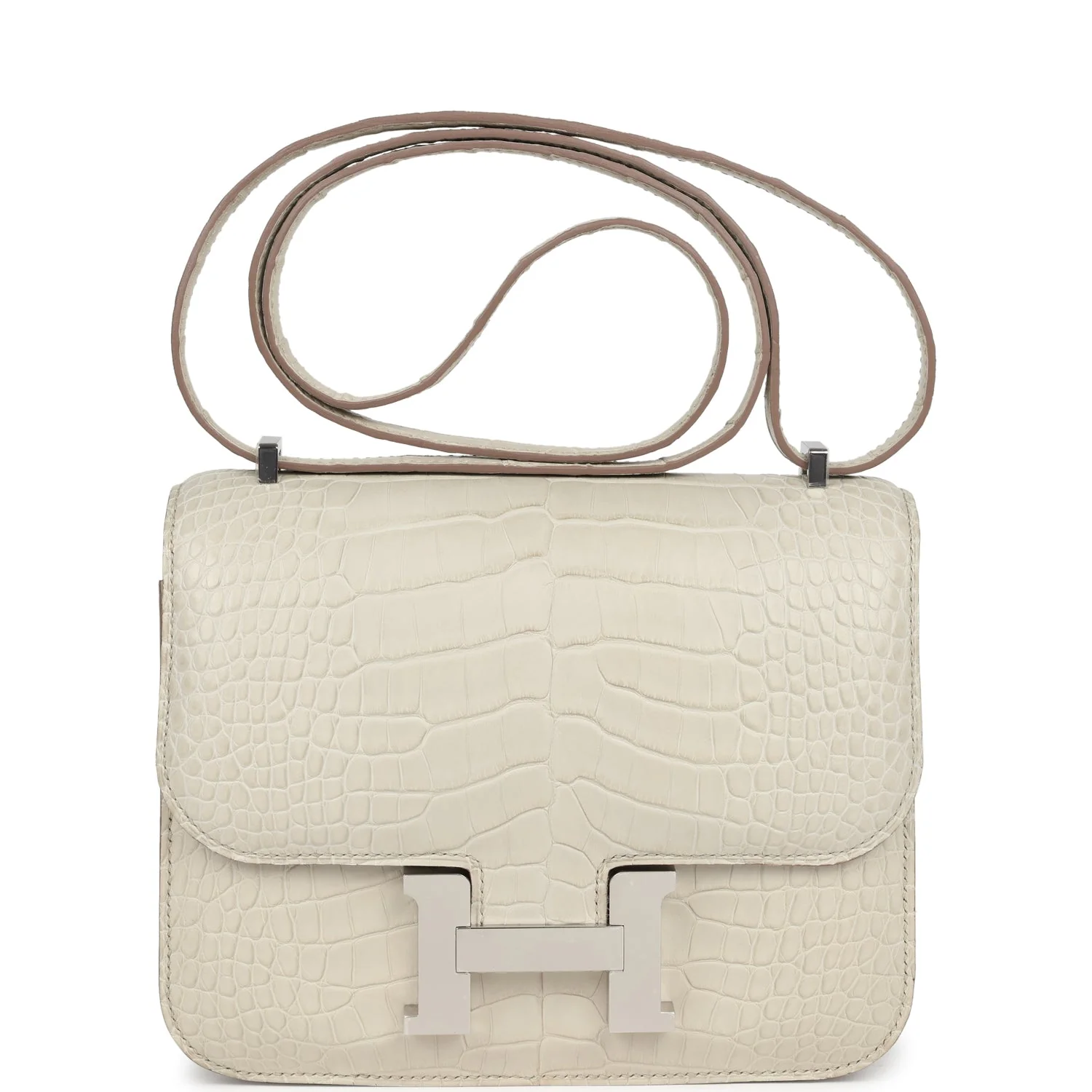 Replicate Hermes Constance 18 Beton Matte Alligator Palladium Hardware(1:1 replica)