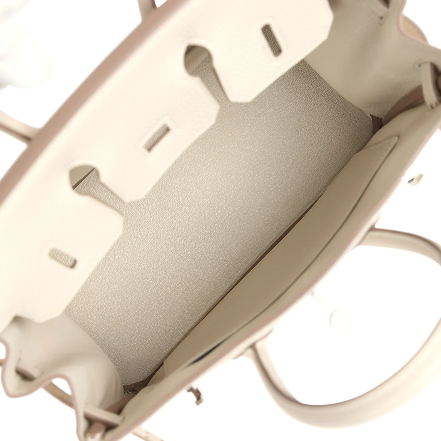 Replicate Hermes Birkin 25 Craie Togo Palladium Hardware(1:1 replica)