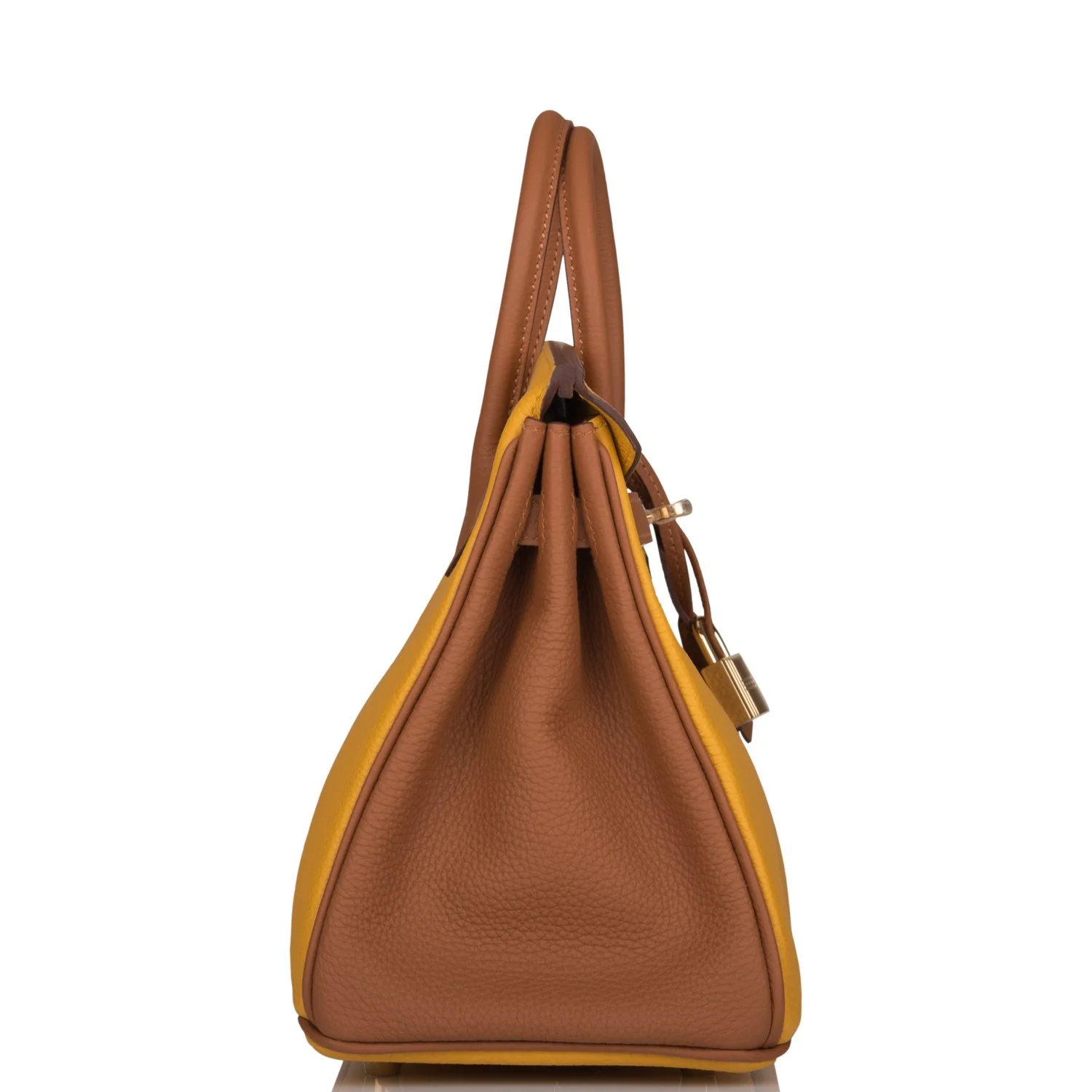 Replicate Hermes Special Order (HSS) Birkin 25 Jaune Ambre and Gold Togo Permabrass Hardware(1:1 replica)