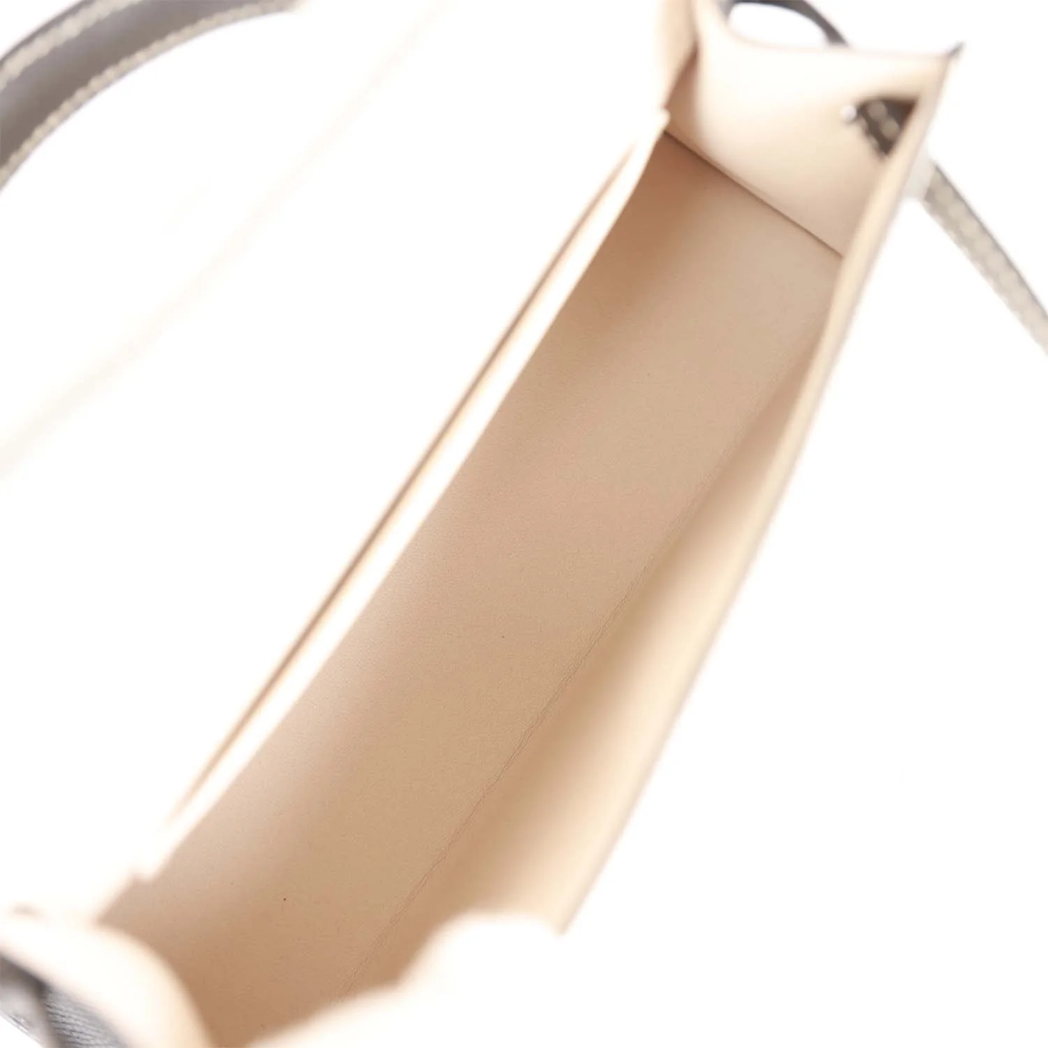 Replicate Hermes Special Order (HSS) Kelly Sellier 20 Craie and Black Epsom Palladium Hardware(1:1 replica)