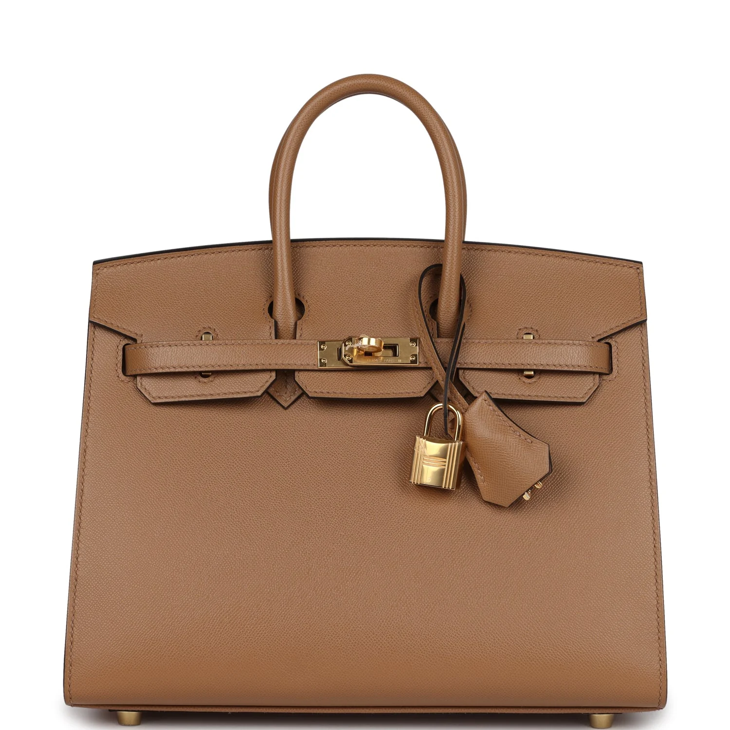Replicate Hermes Birkin Sellier 25 Chai Madame Gold Hardware(1:1 replica)