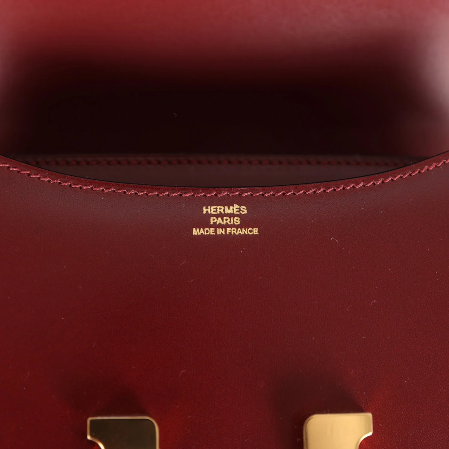 Replicate Hermes Constance 18 Rouge H Box Calfskin Gold Hardware(1:1 replica)