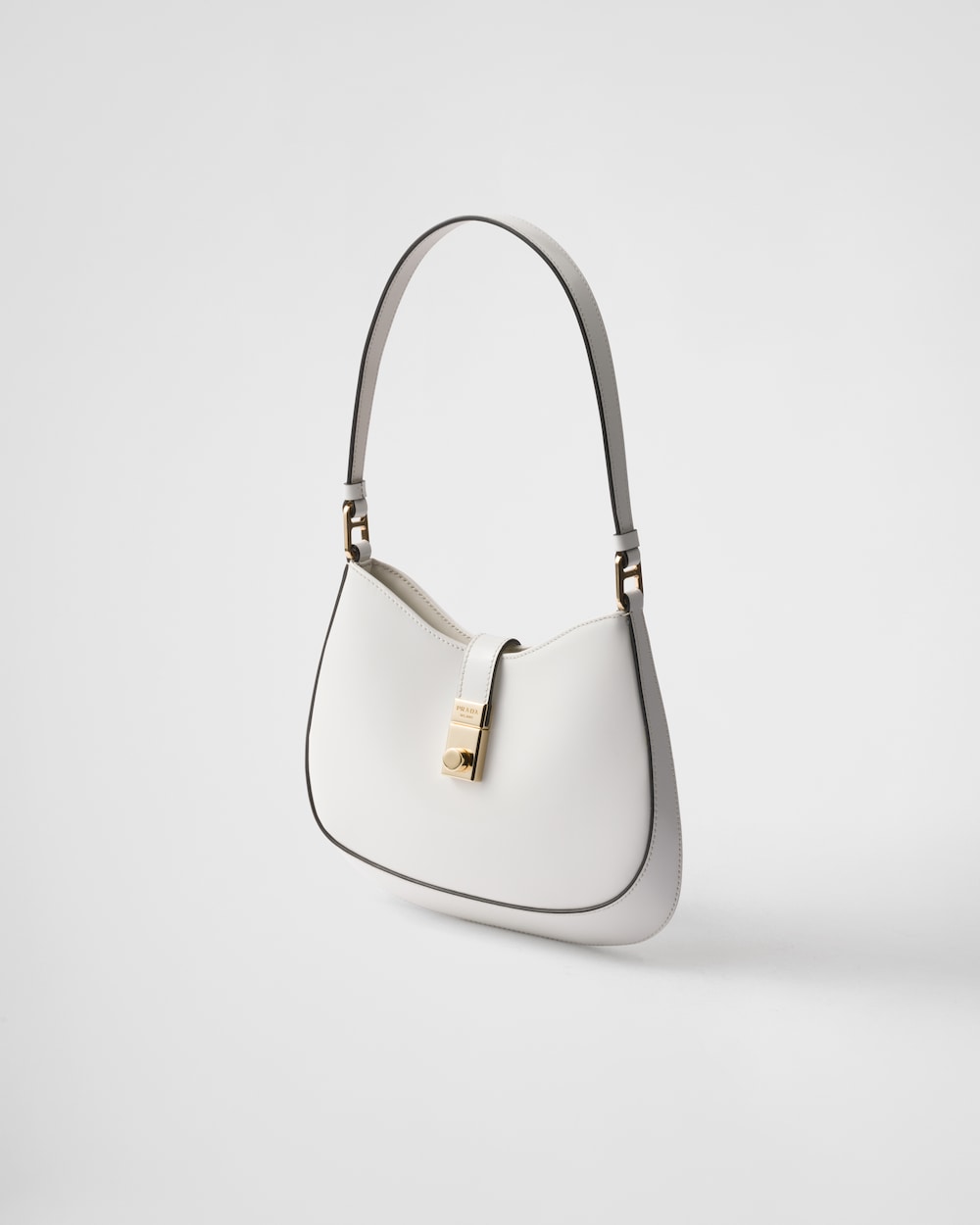 Replicate Prada Cleo Brushed Leather Shoulder Bag With Clasp Closure(1:1 replica)