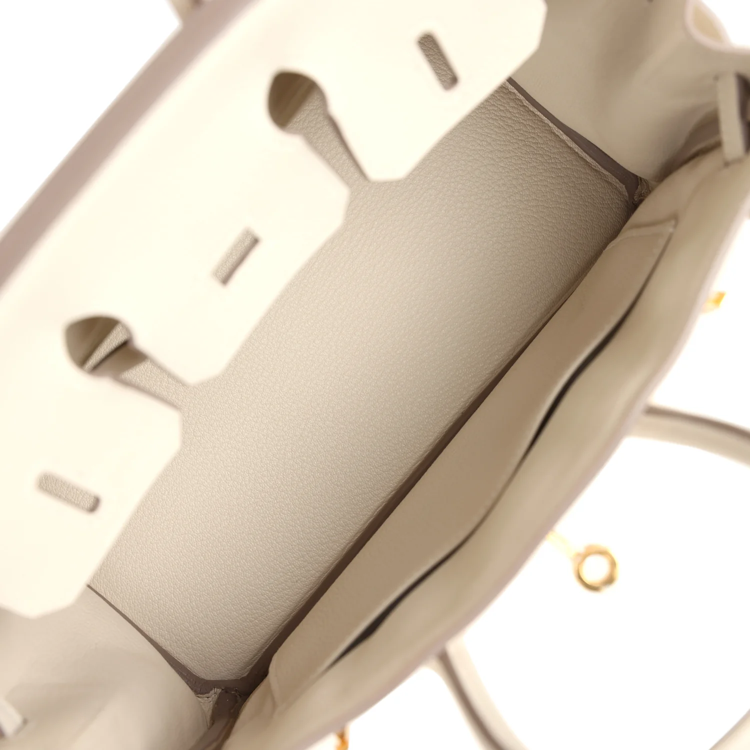 Replicate Hermes Birkin 25 Craie Taurillon Novillo Gold Hardware(1:1 replica)