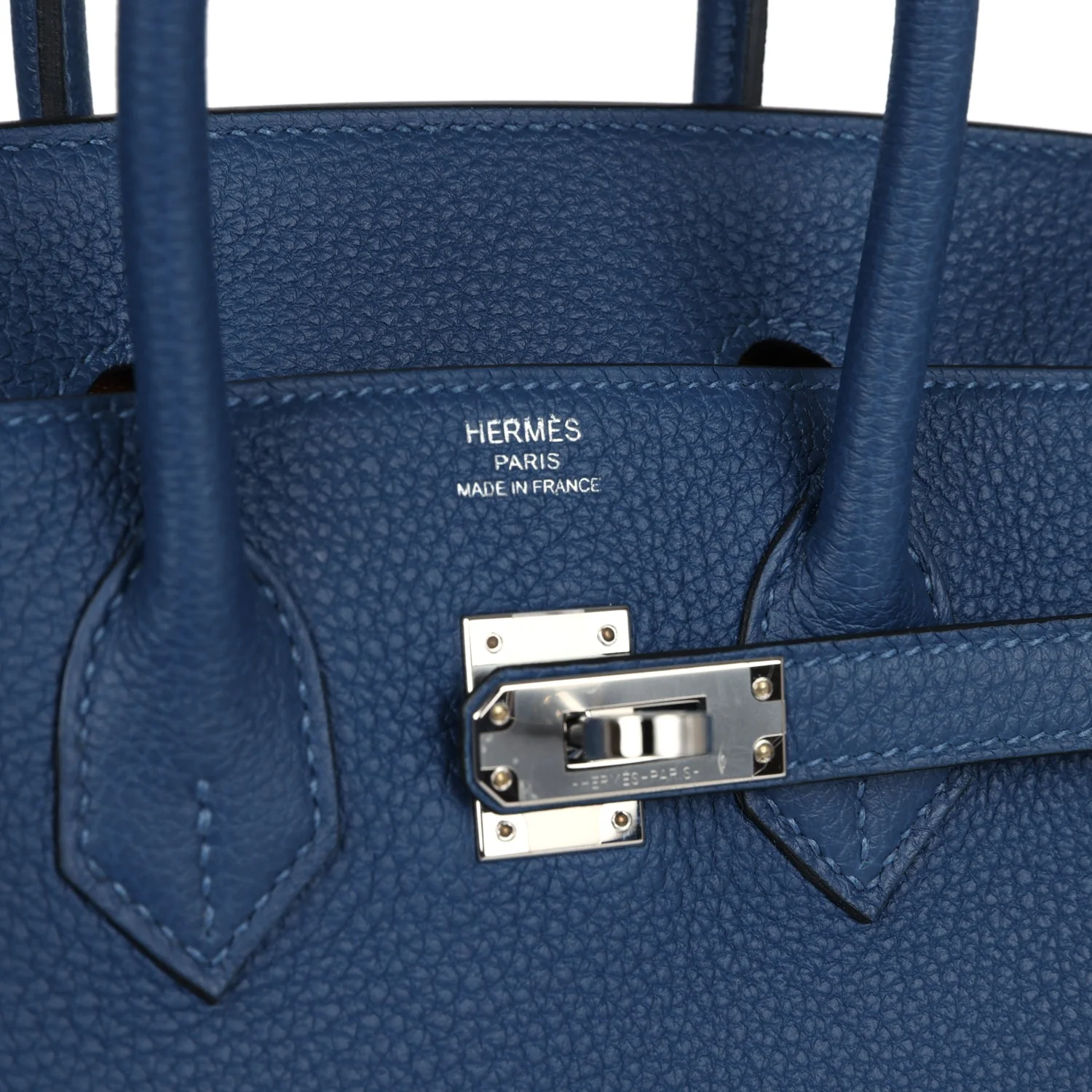 Replicate Hermes Birkin 25 Deep Bleu Verso Togo Palladium Hardware(1:1 replica)