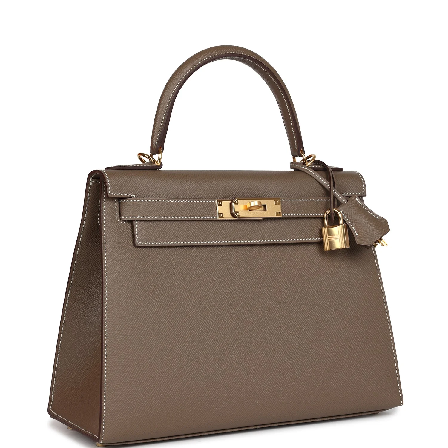 Replicate Hermes Kelly Sellier 28 Etoupe Epsom Gold Hardware(1:1 replica)