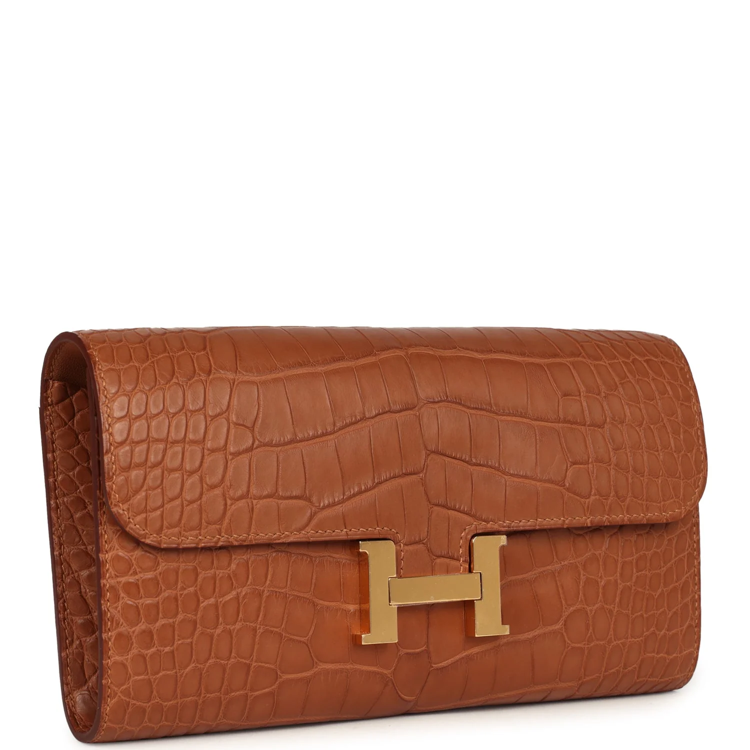 Replicate Hermes Constance Wallet To Go Gold Matte Alligator Gold Hardware(1:1 replica)