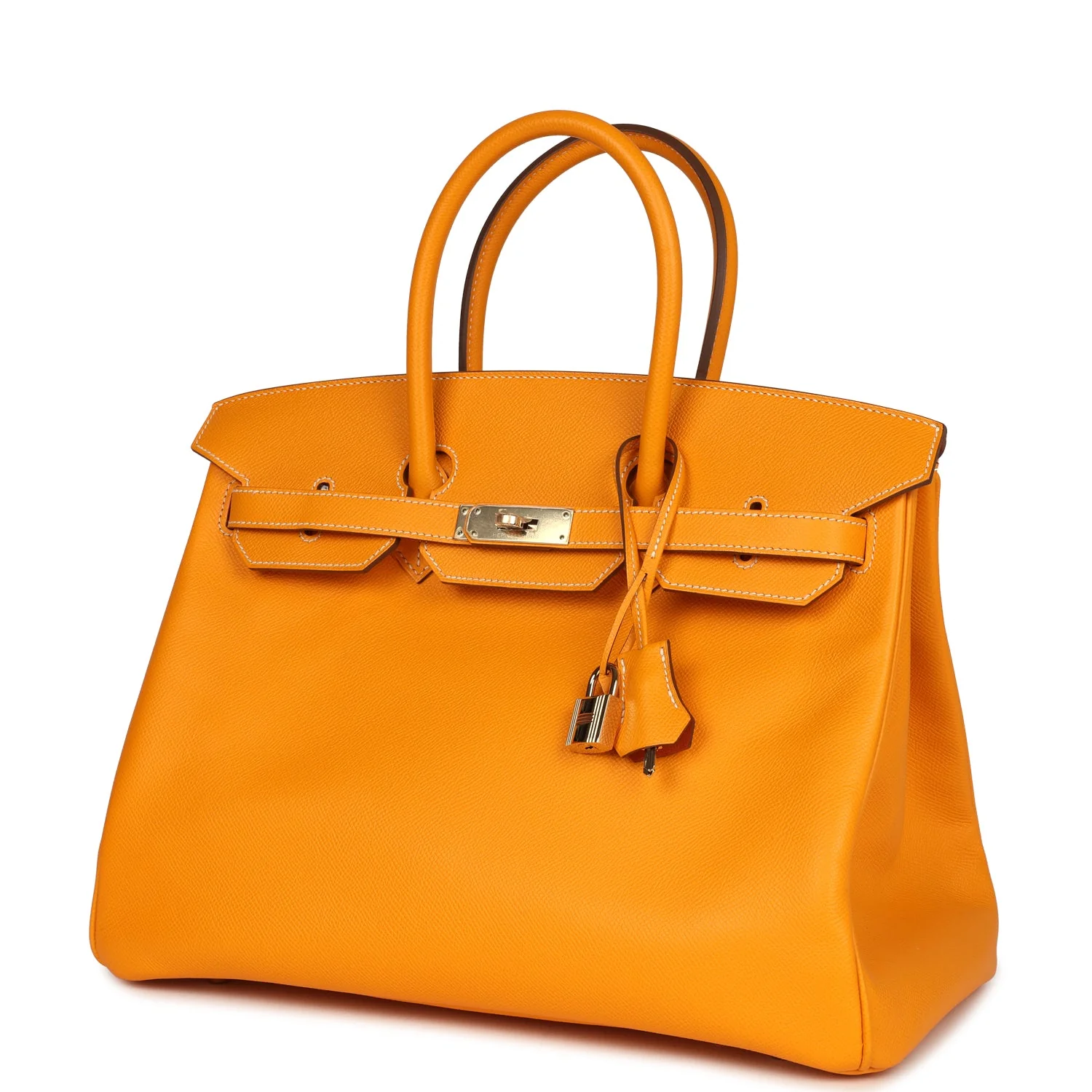 Replicate Hermes Birkin 35 Jaune D'or Candy Epsom Permabrass Hardware(1:1 replica)