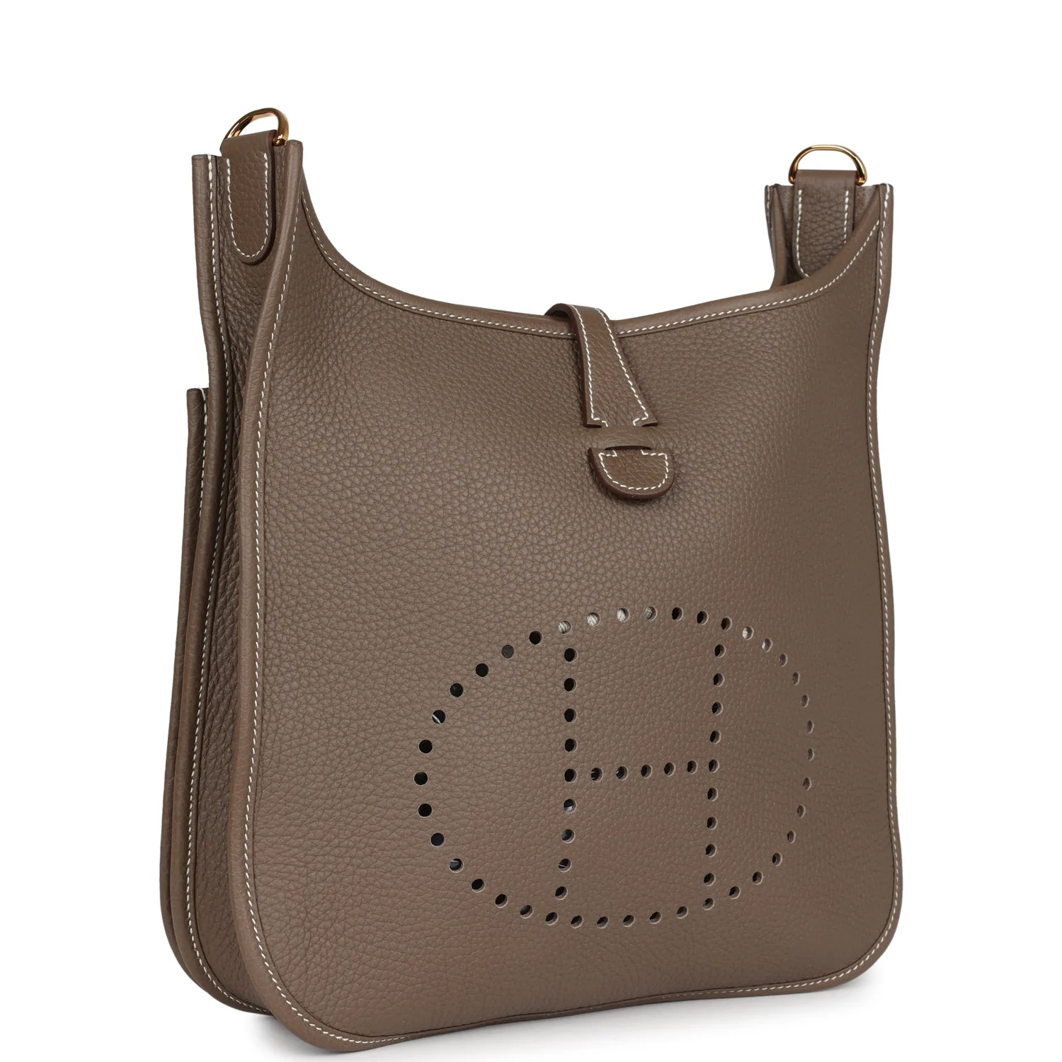 Replicate Hermes Evelyne III PM Etoupe Clemence Gold Hardware(1:1 replica)