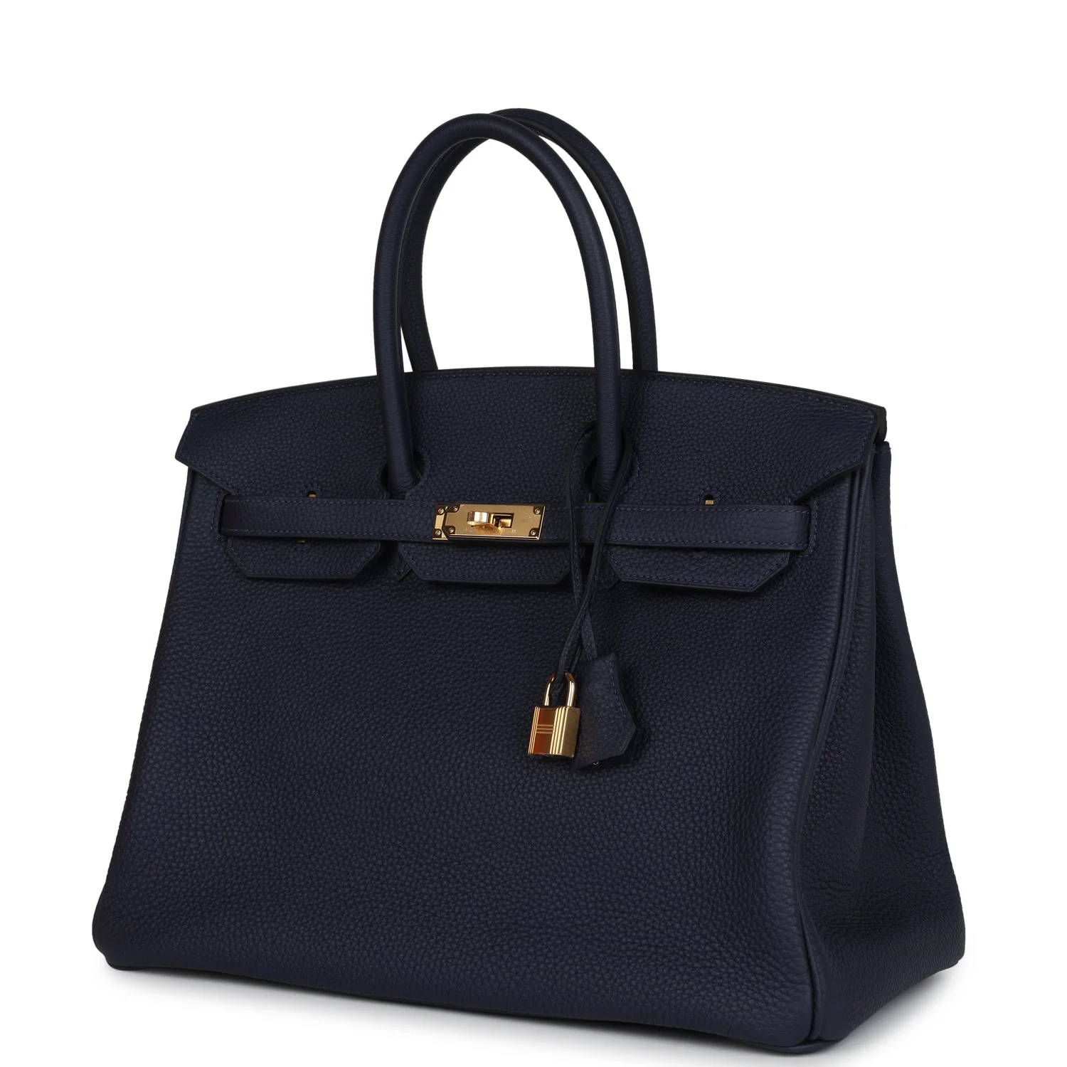 Replicate Hermes Birkin 35 Bleu Nuit Togo Gold Hardware(1:1 replica)