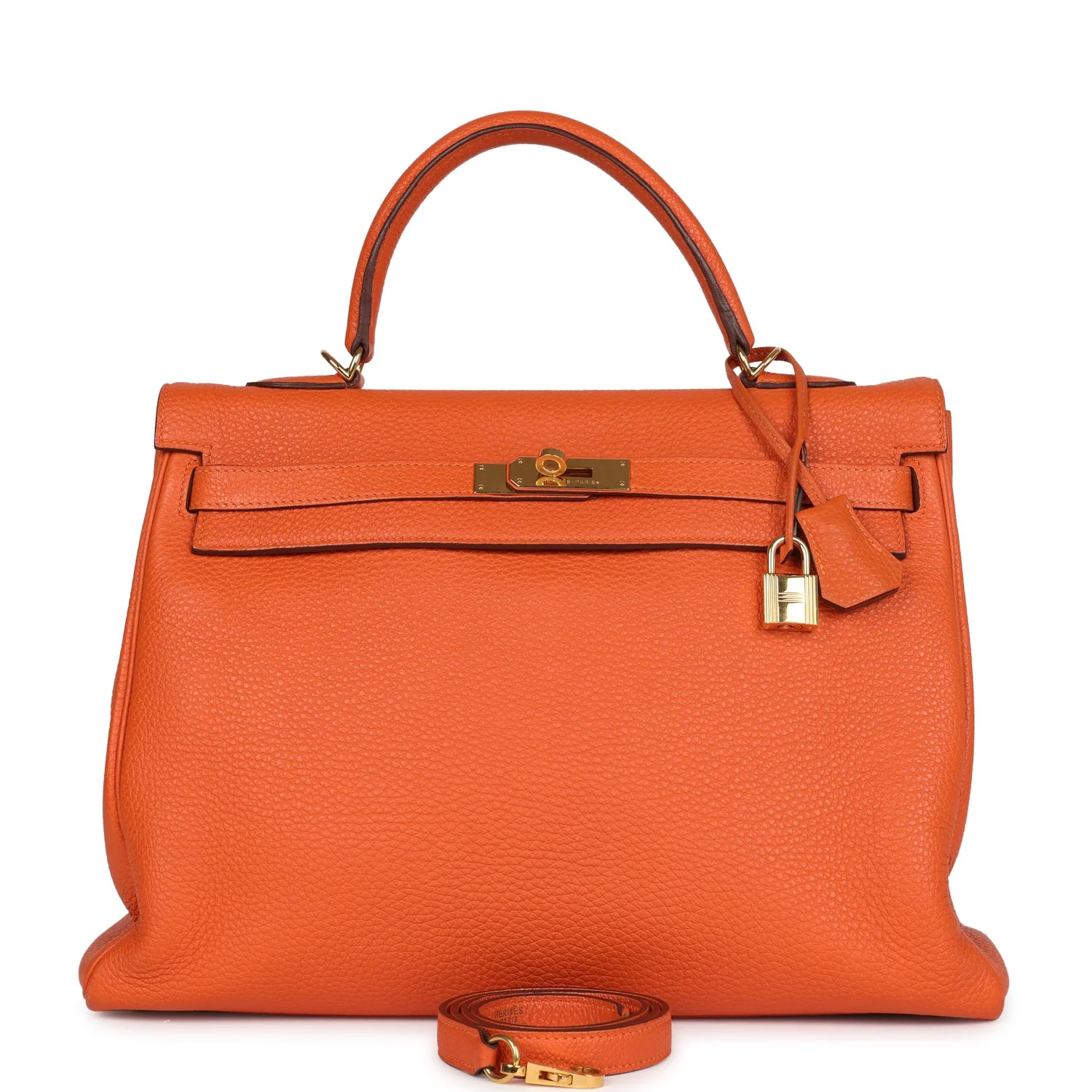 Replicate Hermes Kelly Retourne 35 Orange Togo Gold Hardware(1:1 replica)