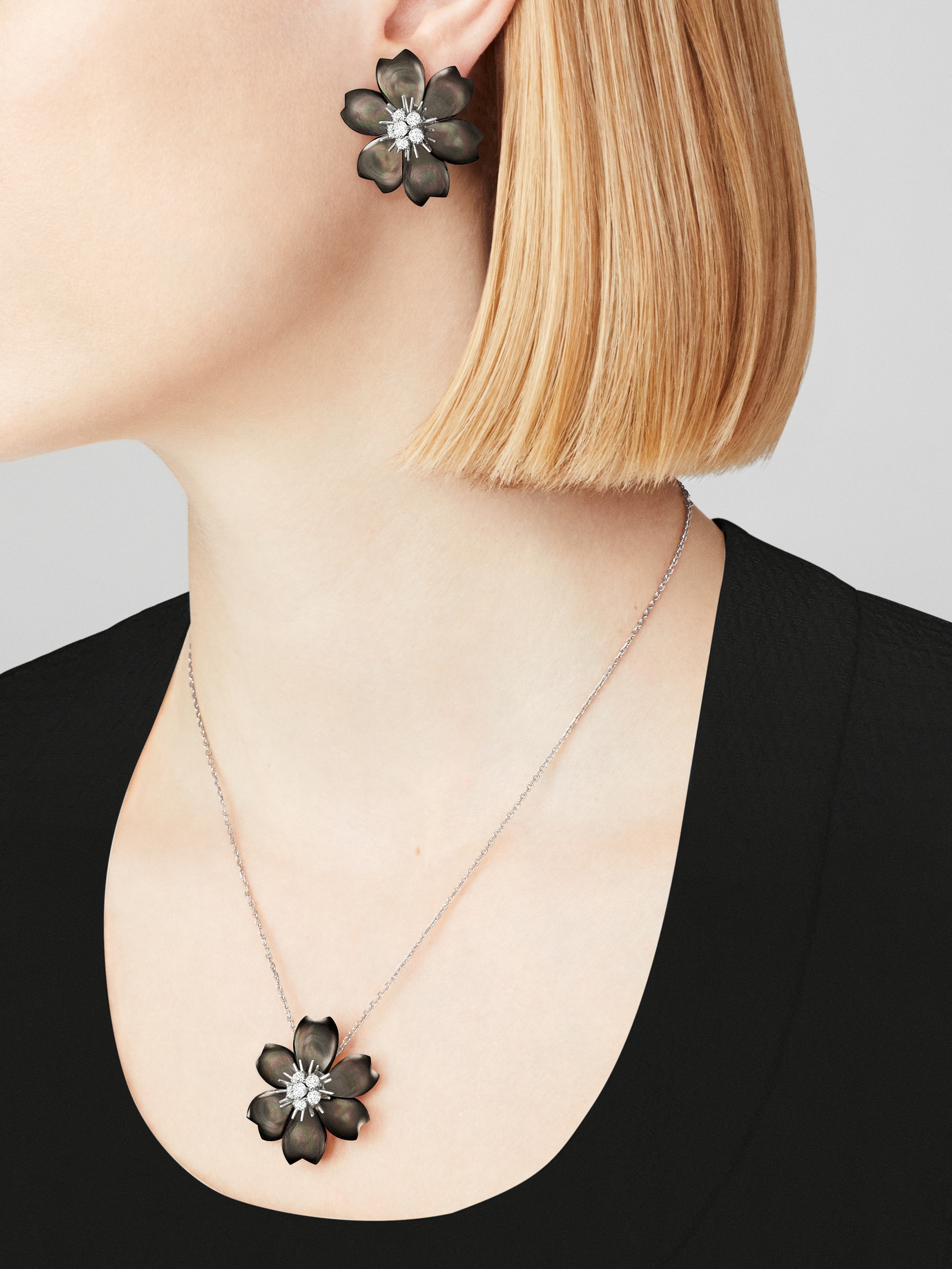 Replicate Rose de Noël earrings, small model(1:1 replica)