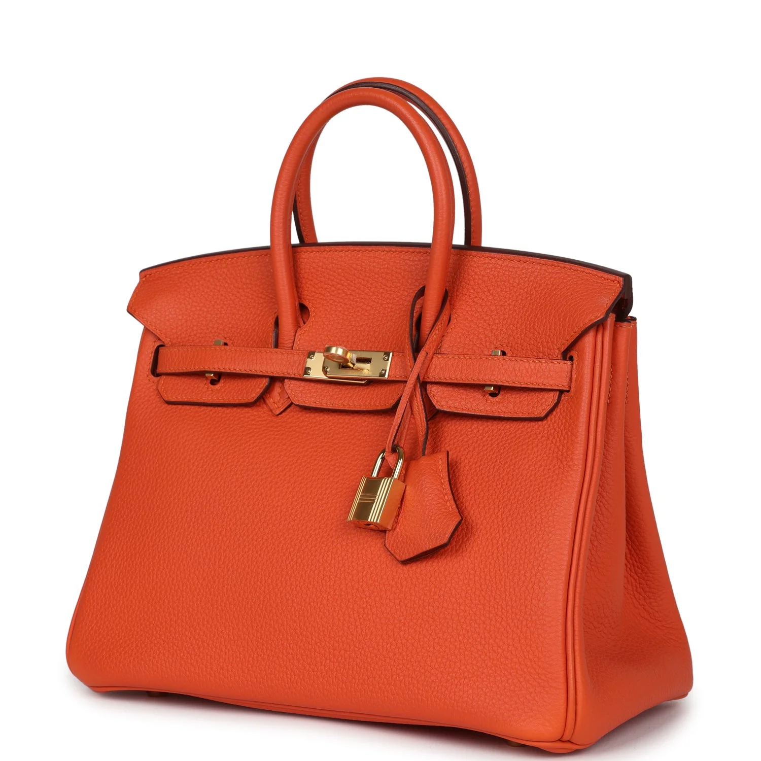 Replicate Hermes Birkin 25 Feu Togo Gold Hardware(1:1 replica)