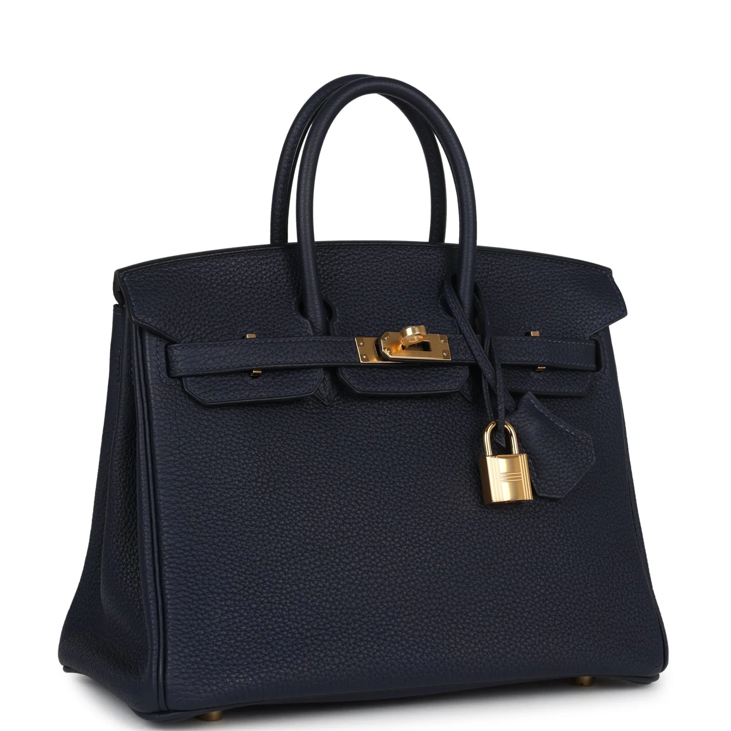 Replicate Hermes Birkin 25 Bleu Nuit Togo Gold Hardware(1:1 replica)