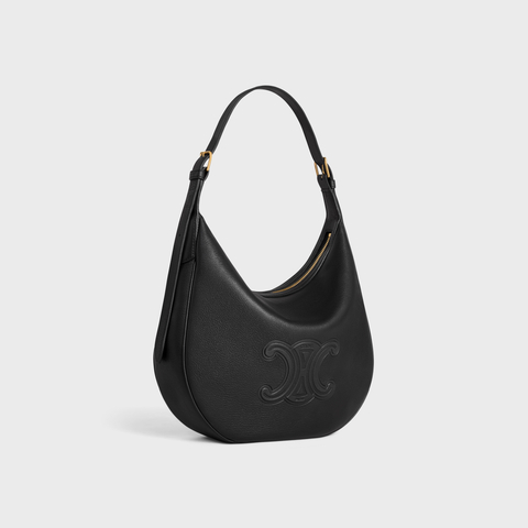 Replicate MEDIUM HELOÏSE BAG CUIR TRIOMPHE IN SUPPLE CALFSKIN BLACK(1:1 replica)