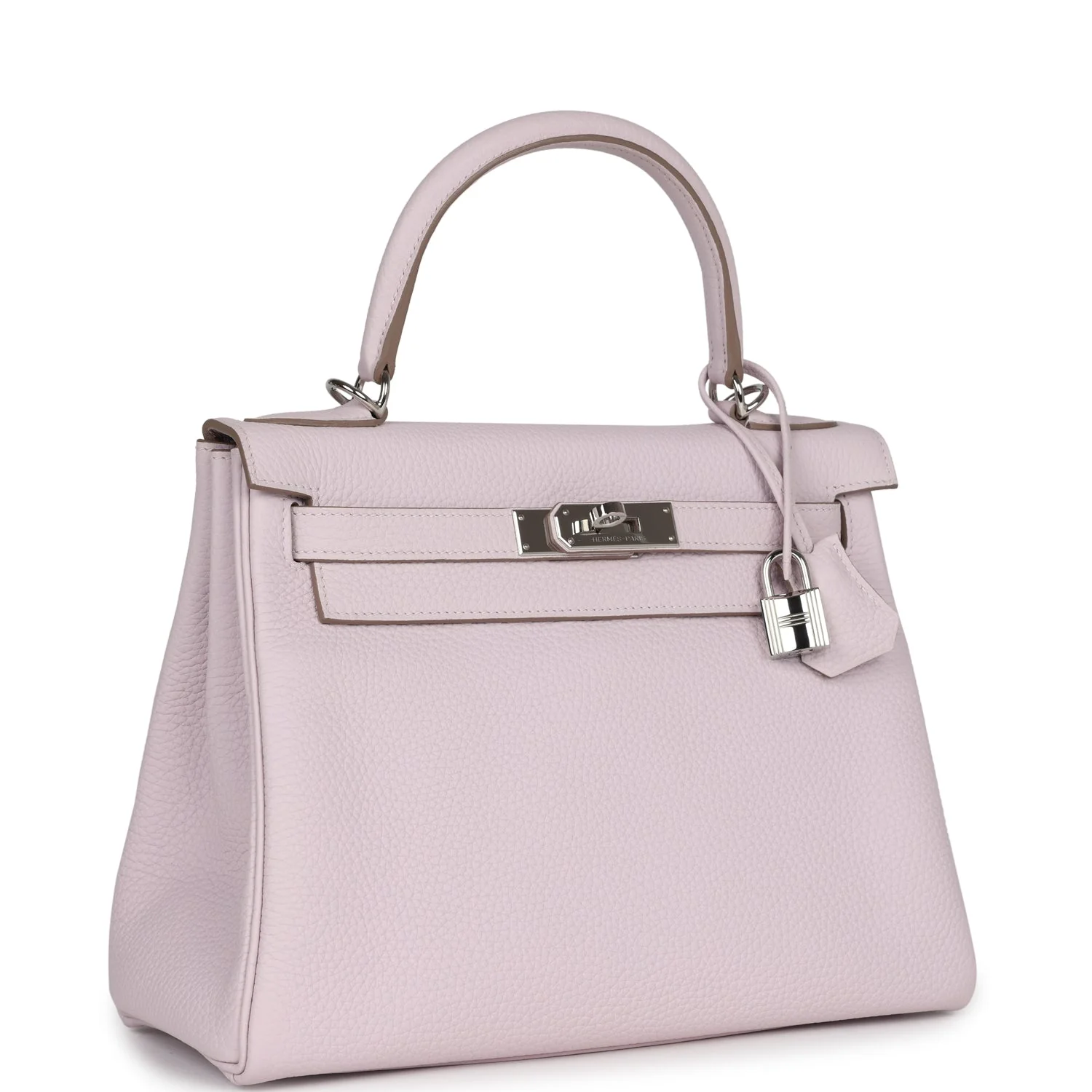 Replicate Hermes Kelly Retourne 28 Mauve Pale Clemence Palladium Hardware(1:1 replica)