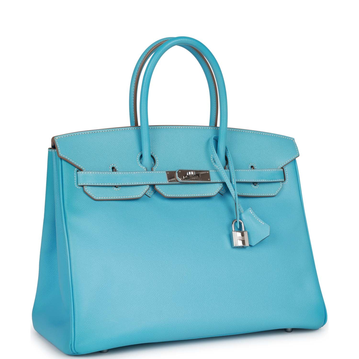 Replicate Hermes Birkin 35 Celeste Candy Epsom Palladium Hardware(1:1 replica)
