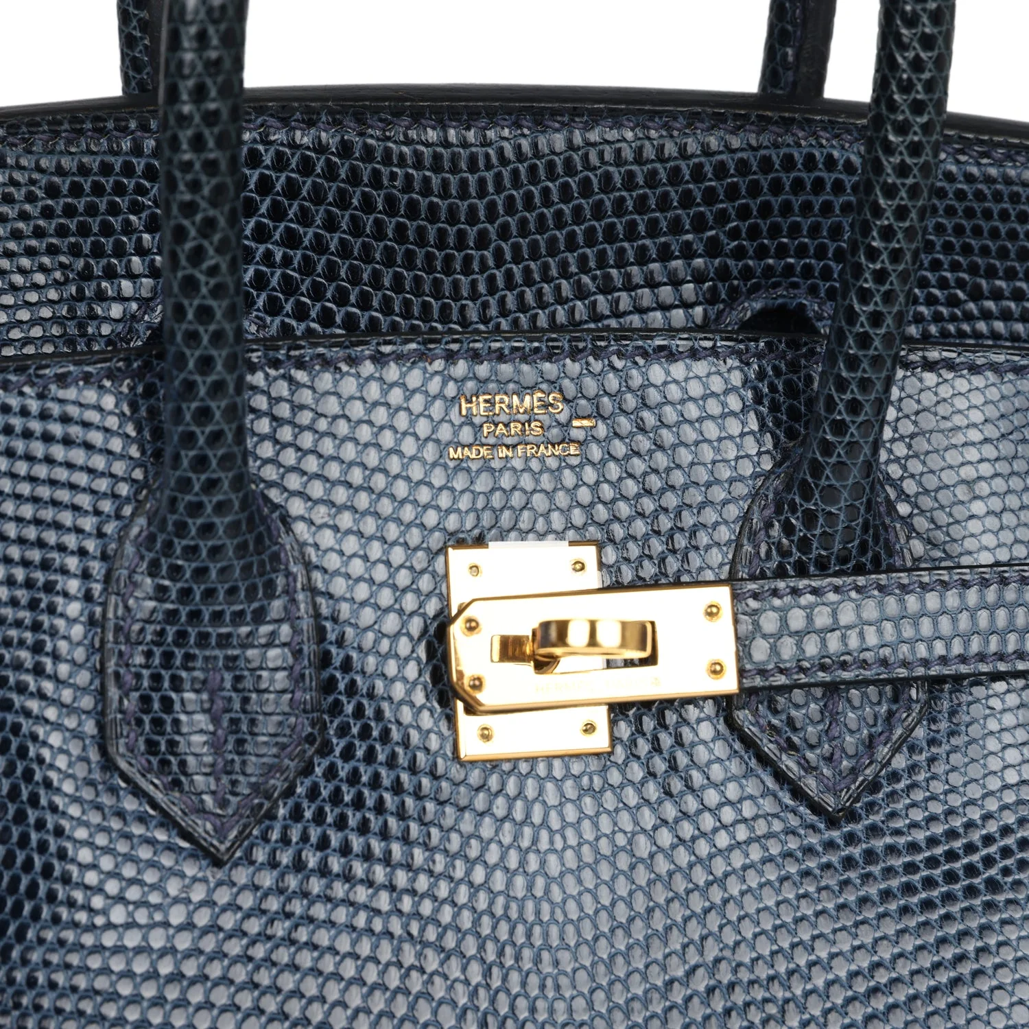 Replicate Hermes Birkin 25 Bleu De Malte Varanus Niloticus Lizard Gold Hardware(1:1 replica)