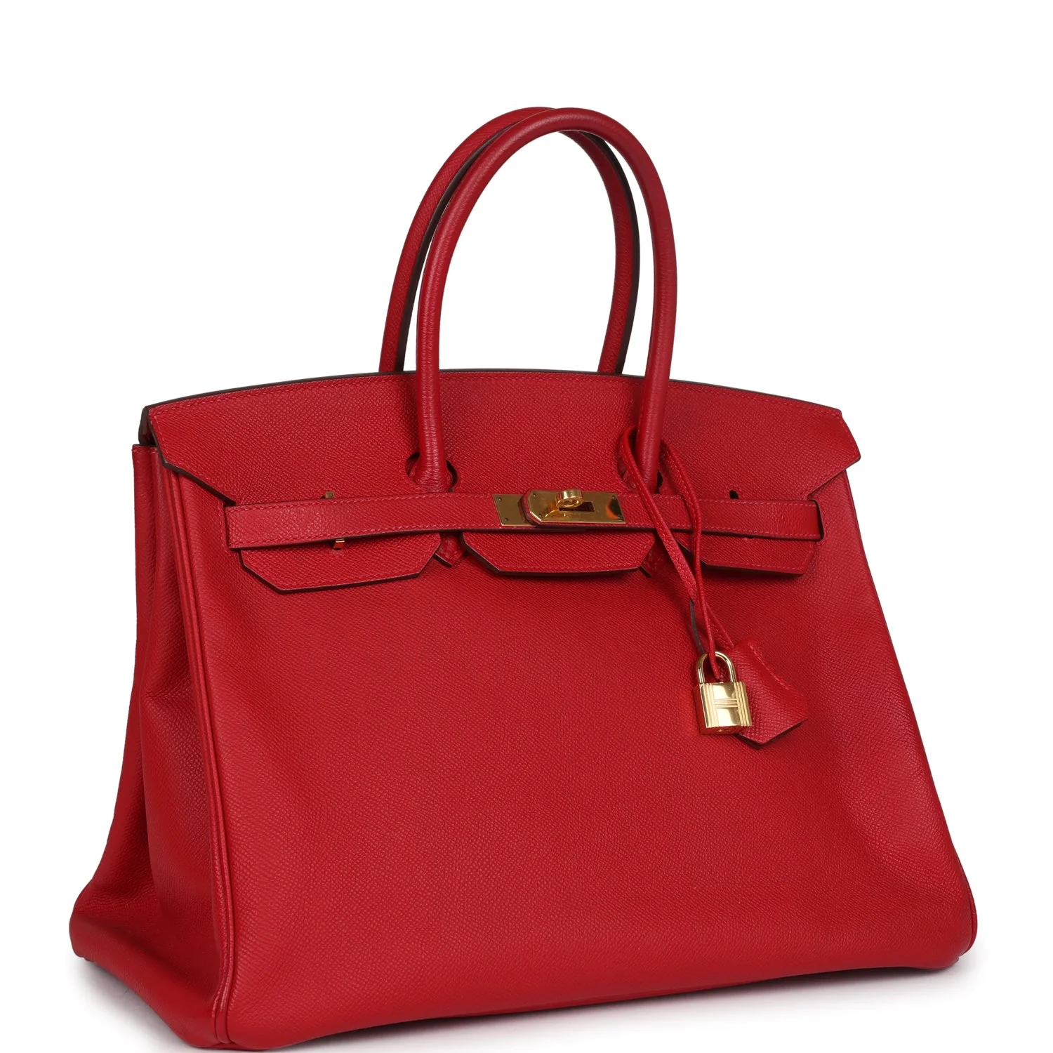 Replicate Hermes Birkin 35 Rouge Casaque Epsom Gold Hardware(1:1 replica)