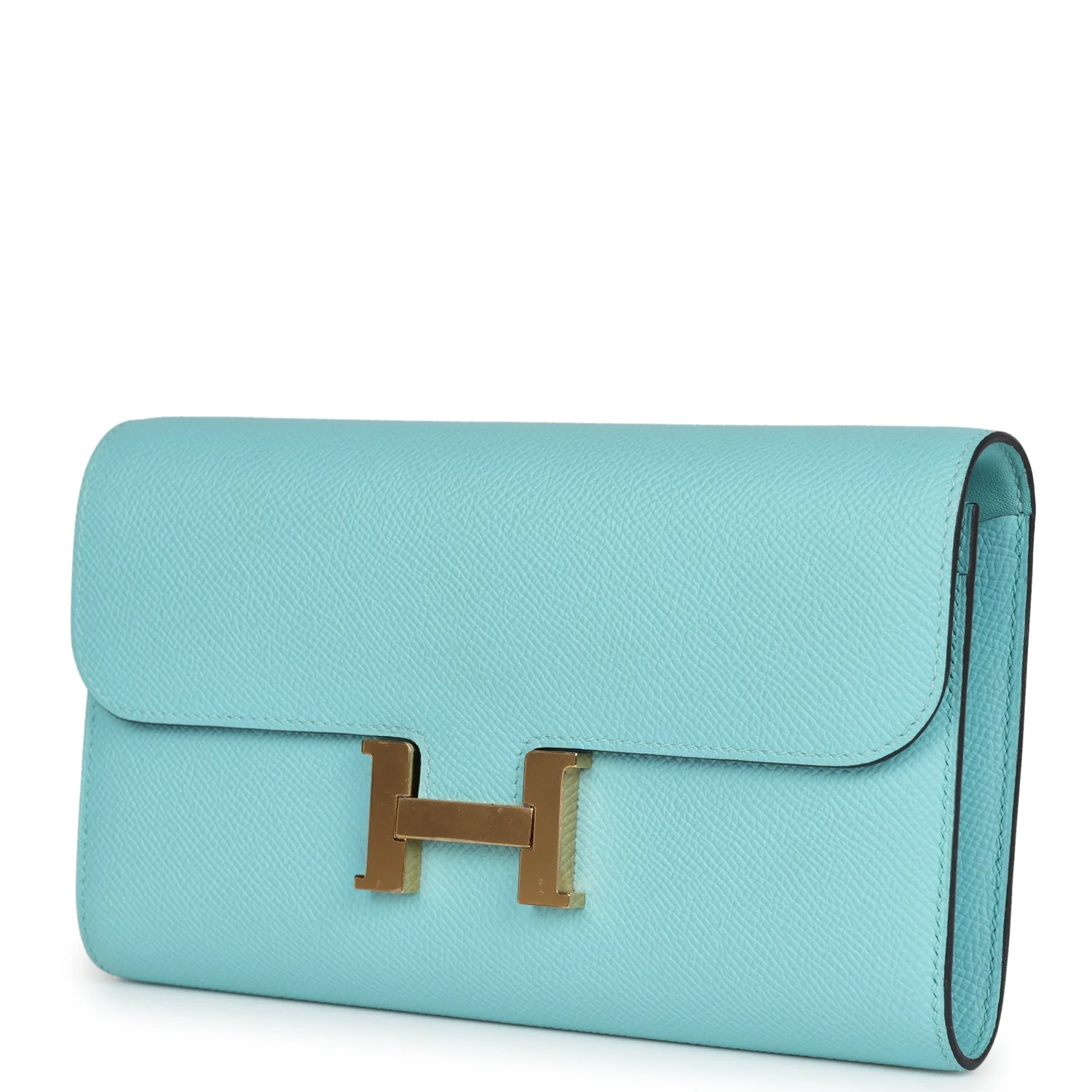Replicate Hermes Constance Wallet To Go Bleu Atoll Epsom Gold Hardware(1:1 replica)