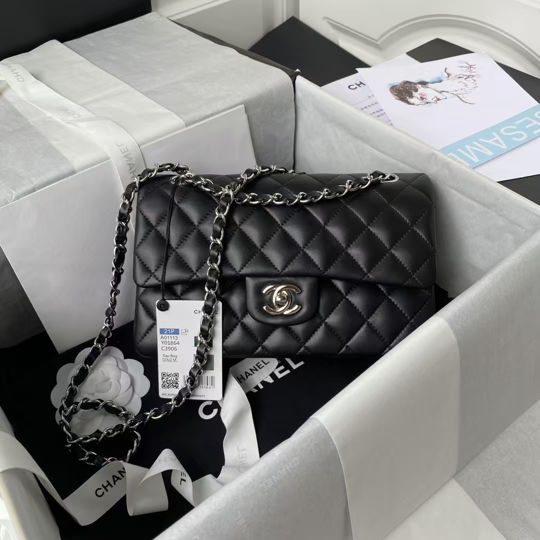 Replicate Chanel Small Classic Handbag Silver Hardware(1:1 replica)