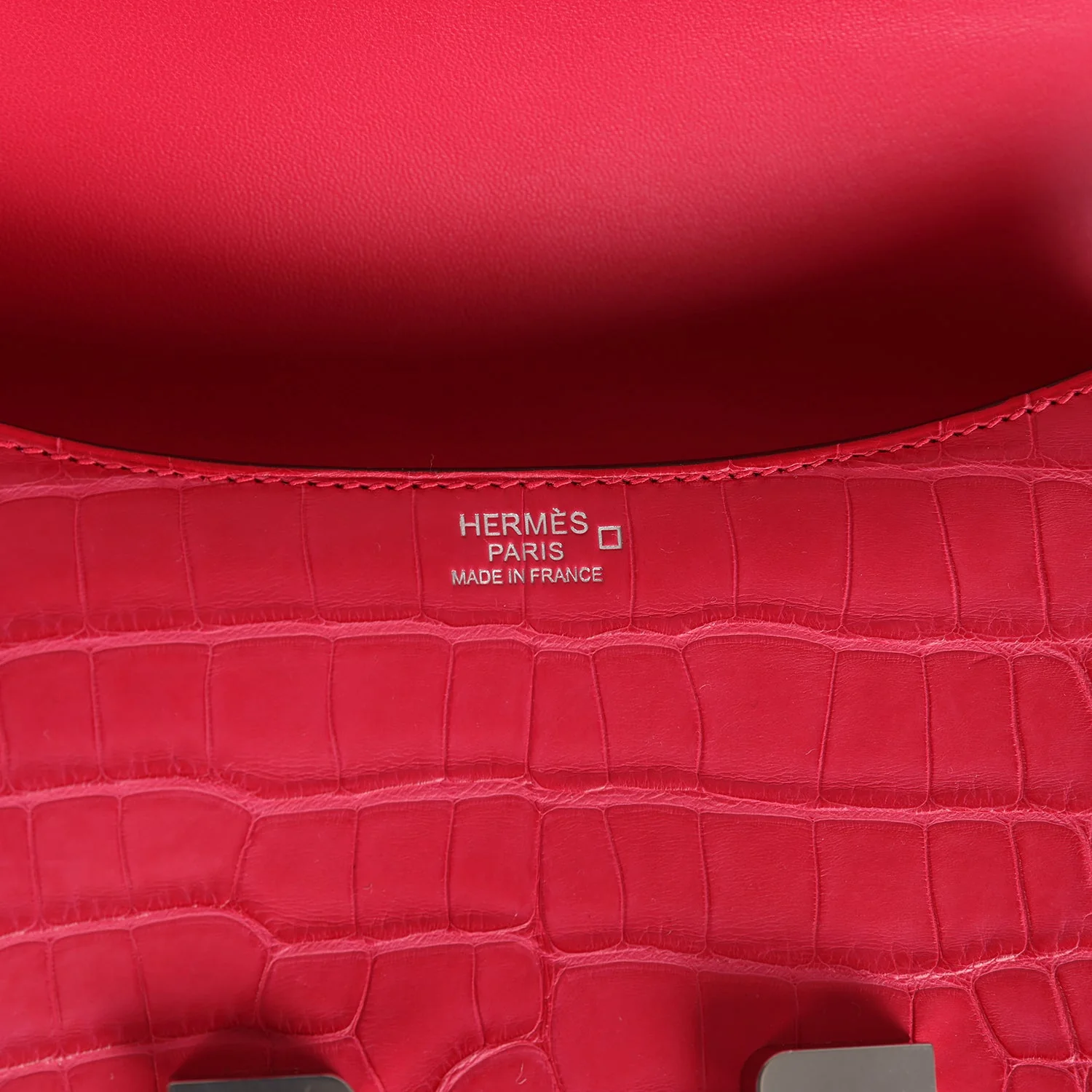 Replicate Hermes Constance 1-24 Rose Extreme Matte Alligator Palladium Hardware(1:1 replica)