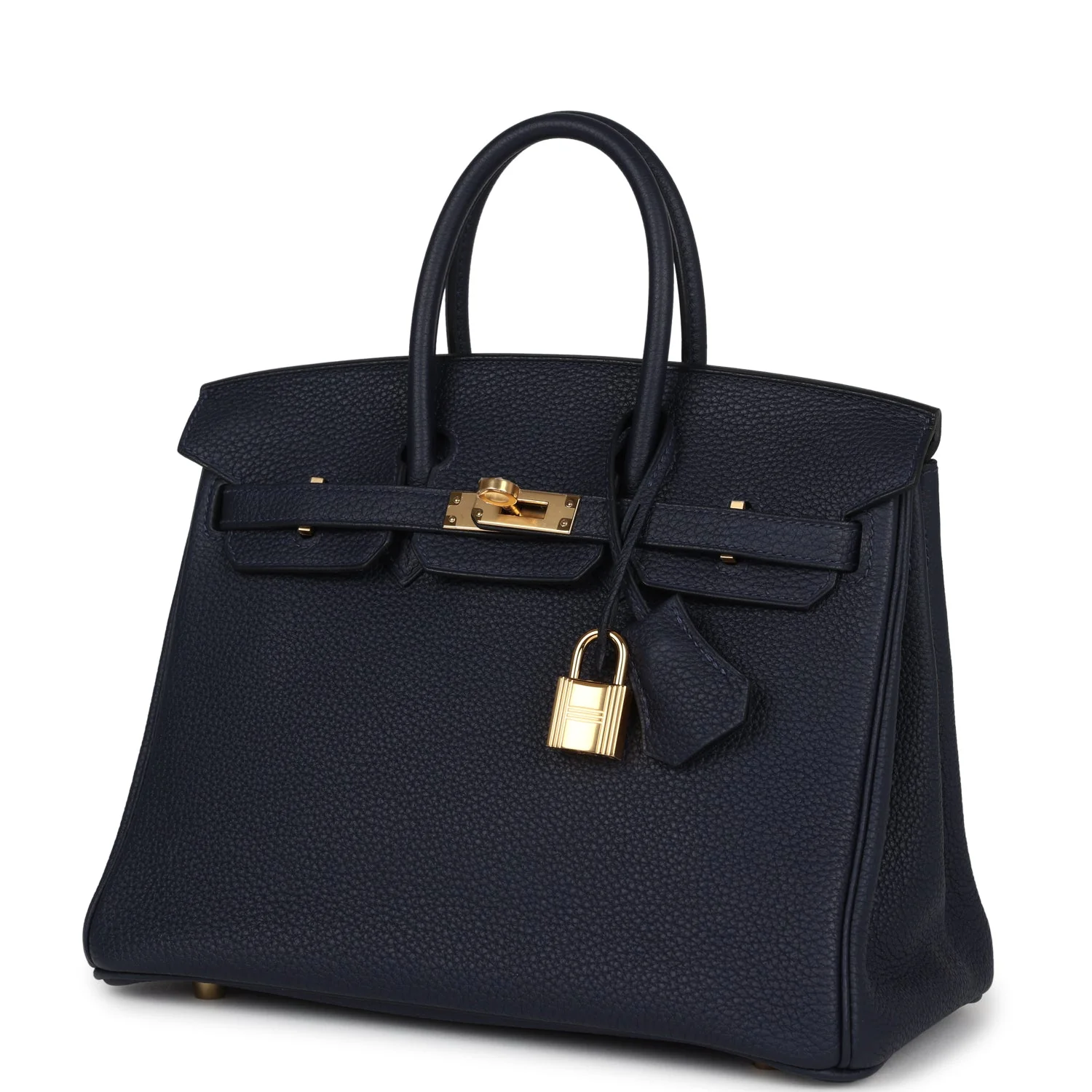 Replicate Hermes Birkin 25 Bleu Nuit Togo Gold Hardware(1:1 replica)