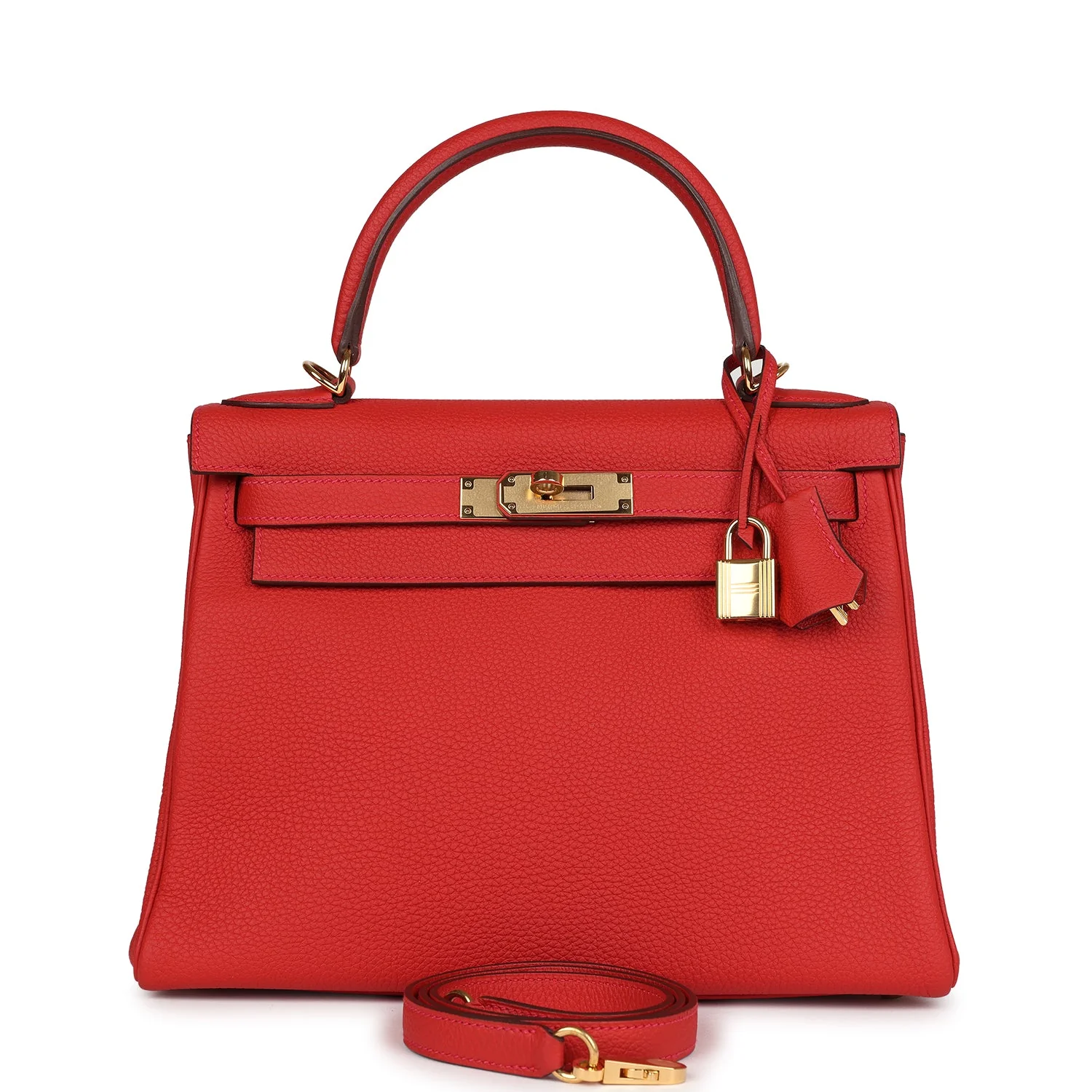 Replicate Hermes Kelly Retourne 28 Geranium Togo Gold Hardware(1:1 replica)