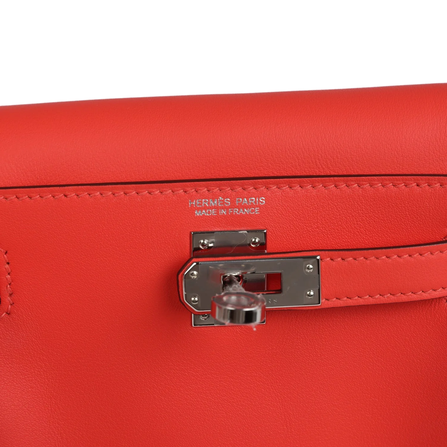 Replicate Hermes Mini Kelly Jump Backpack Orange Field Swift Palladium Hardware(1:1 replica)