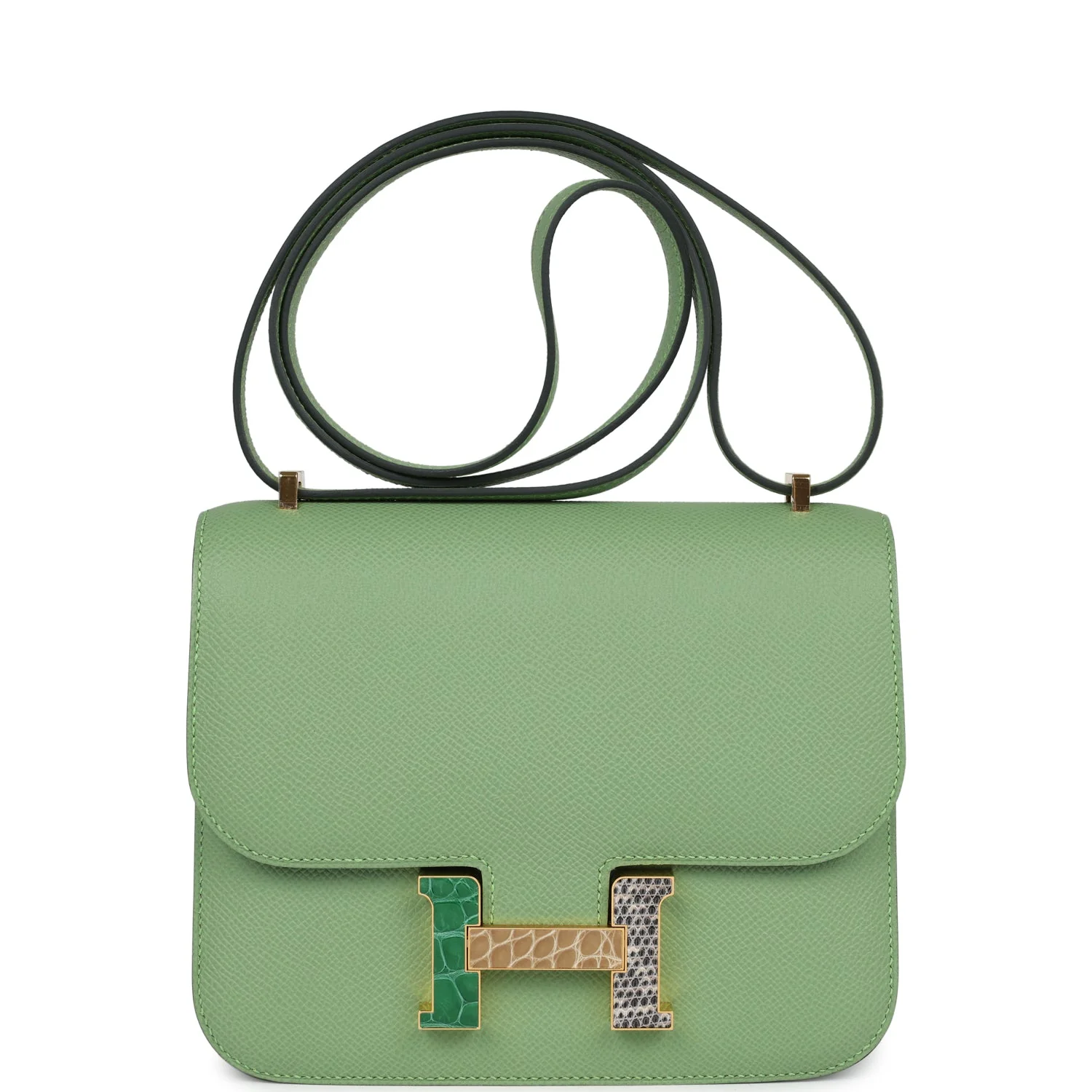 Replicate Hermes Constance 18 Vert Criquet Epsom Marquette Hardware(1:1 replica)