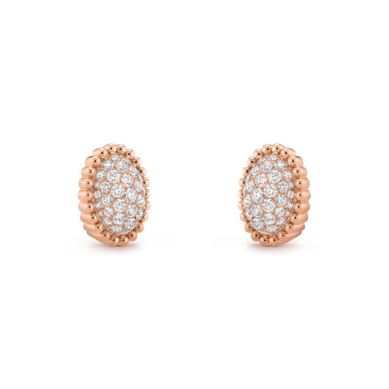 Replicate Perlée diamonds pavé earrings(1:1 replica)