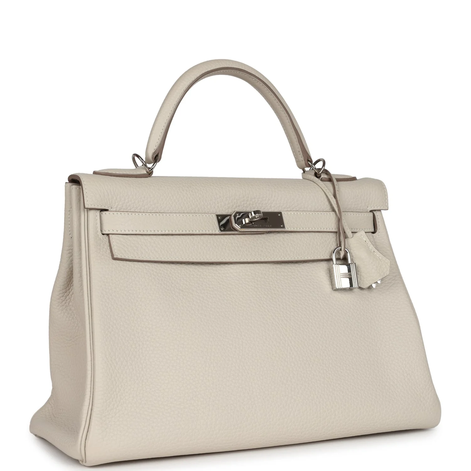 Replicate Hermes Kelly Retourne 32 Craie Togo Palladium Hardware(1:1 replica)