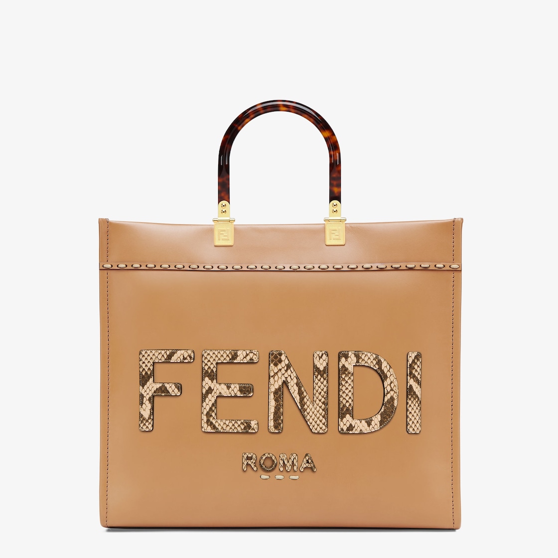 Replicate Fendi Sunshine Medium Snakeskin Shopping Bag(1:1 replica)