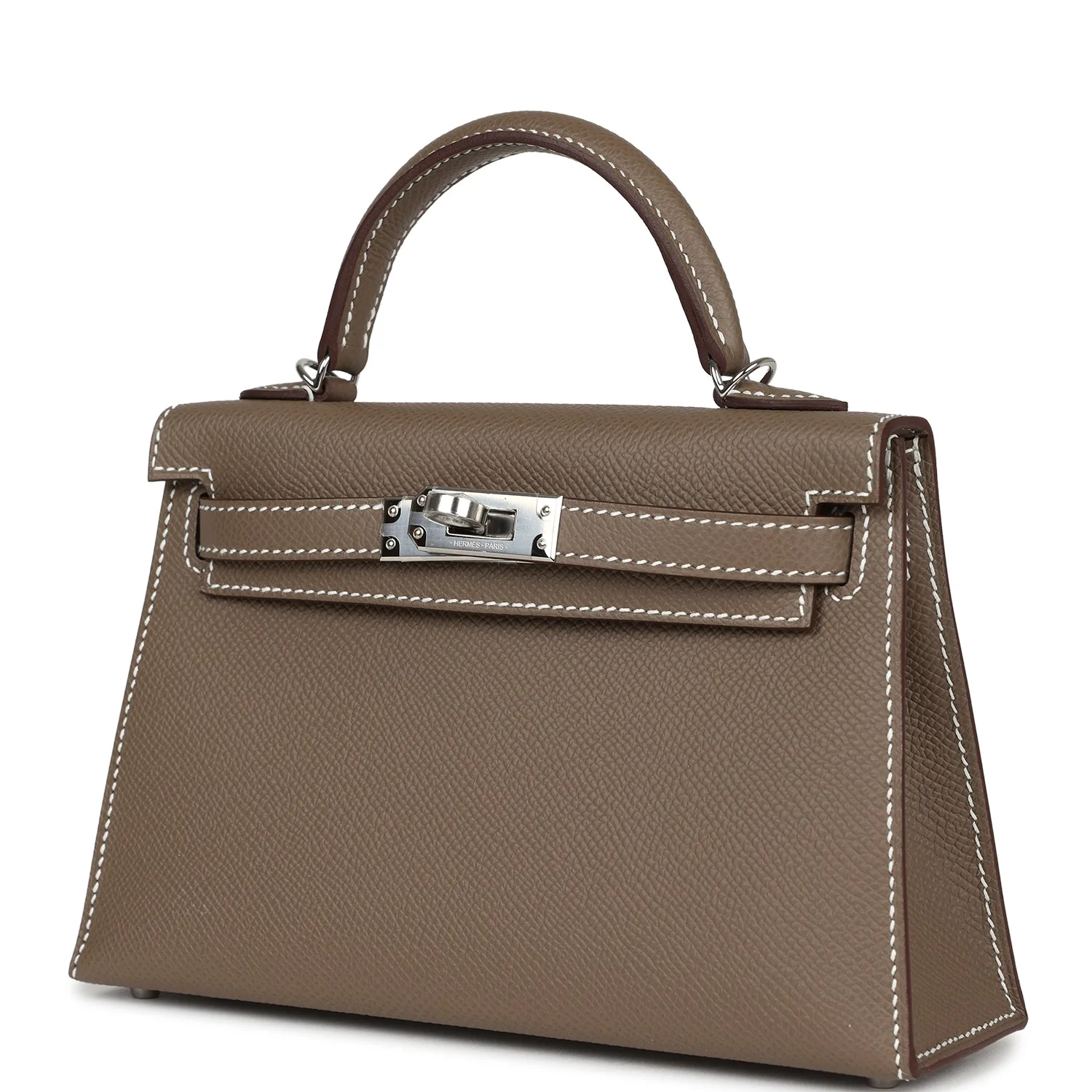 Replicate Hermes Kelly Sellier 20 Etoupe Epsom Palladium Hardware(1:1 replica)