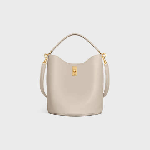 Replicate BUCKET 16 BAG IN SMOOTH CALFSKIN LIGHT STONE(1:1 replica)