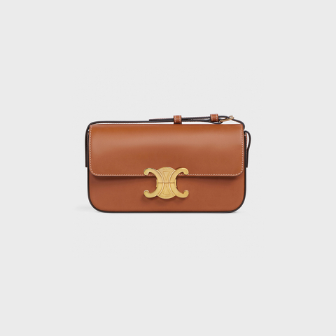 Replicate SHOULDER BAG CLAUDE IN NATURAL CALFSKIN TAN(1:1 replica)