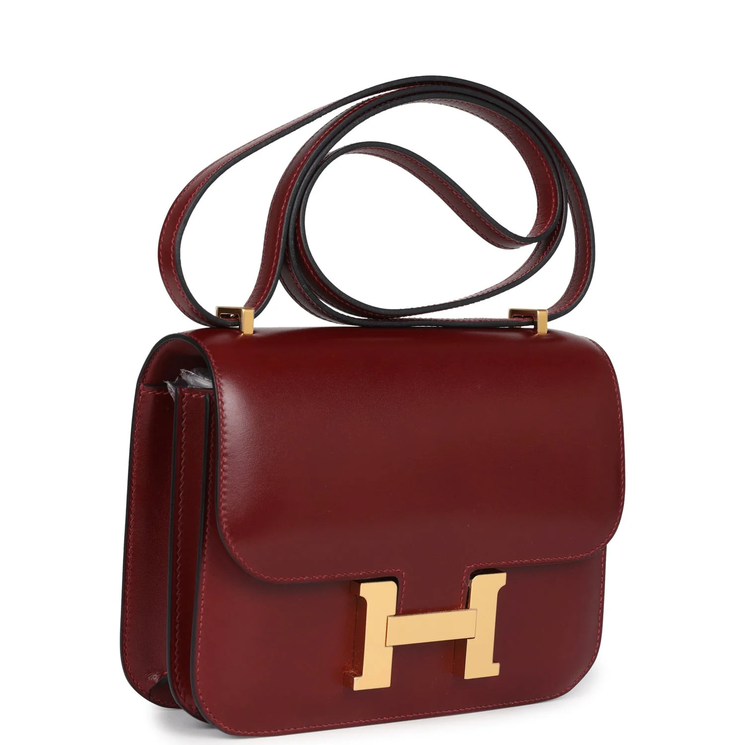 Replicate Hermes Constance 18 Rouge H Box Calfskin Gold Hardware(1:1 replica)