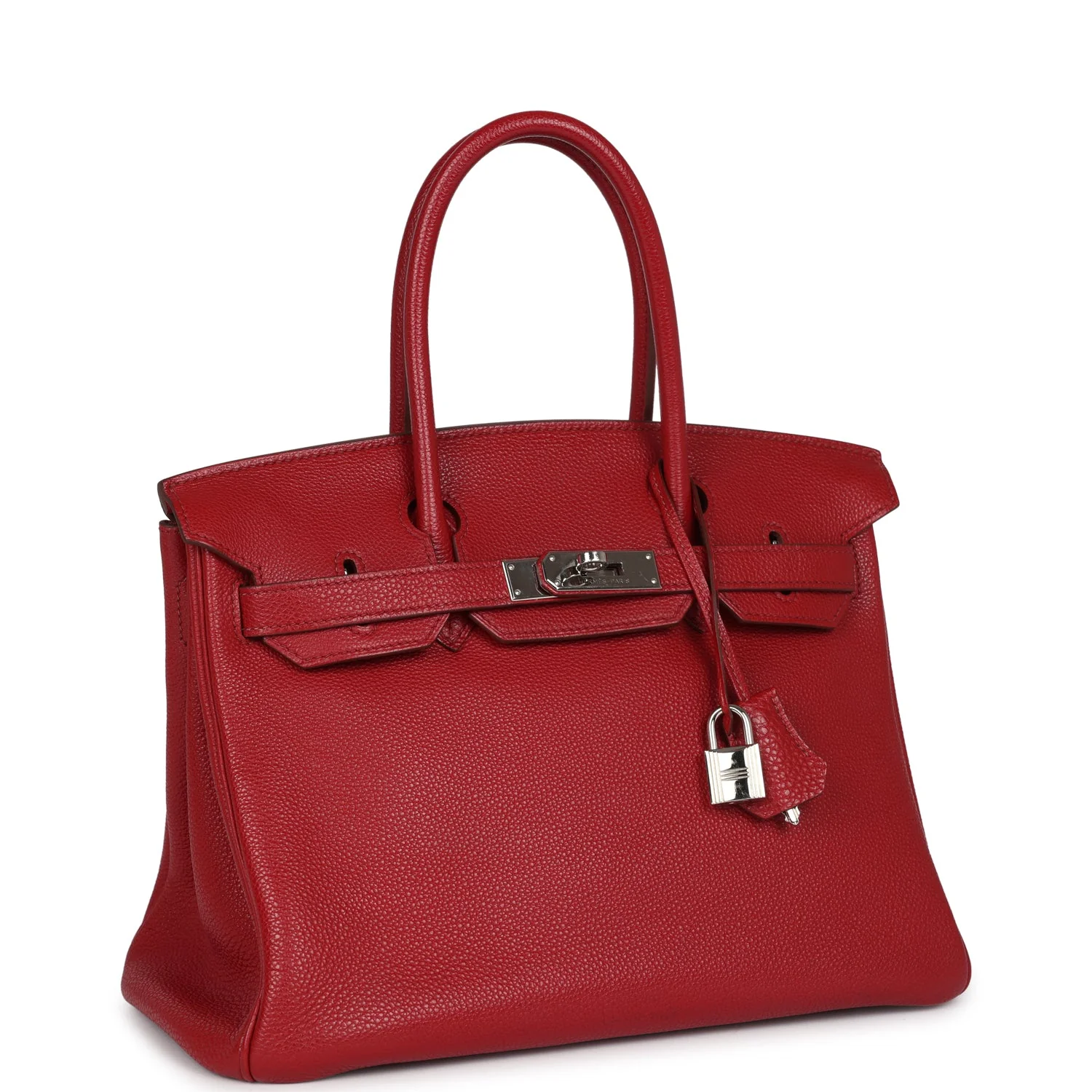 Replicate Hermes Birkin 30 Rouge Garance Togo Palladium Hardware(1:1 replica)